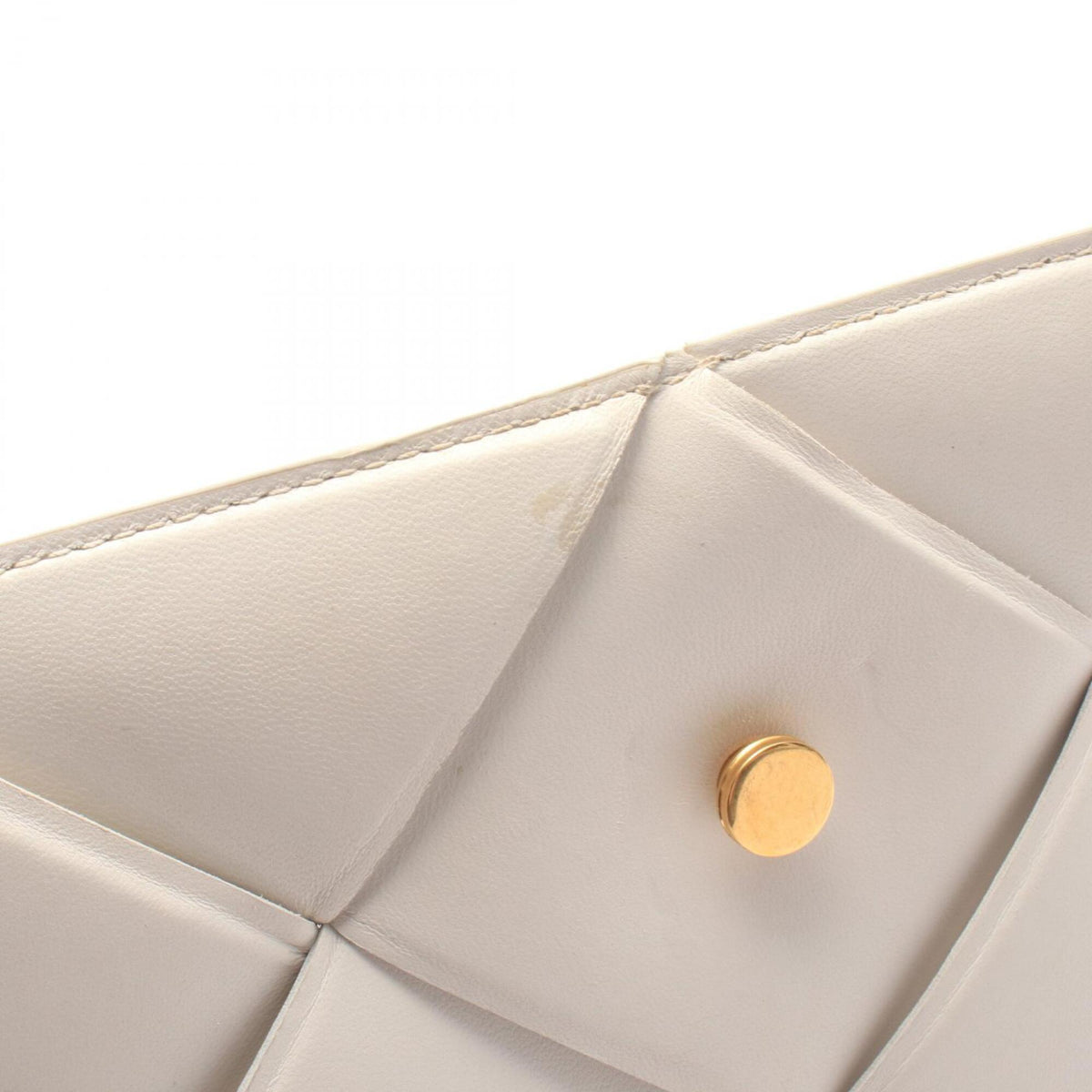 Bottega Veneta White Leather Handbag Shoulder Bag (Pre-Owned)