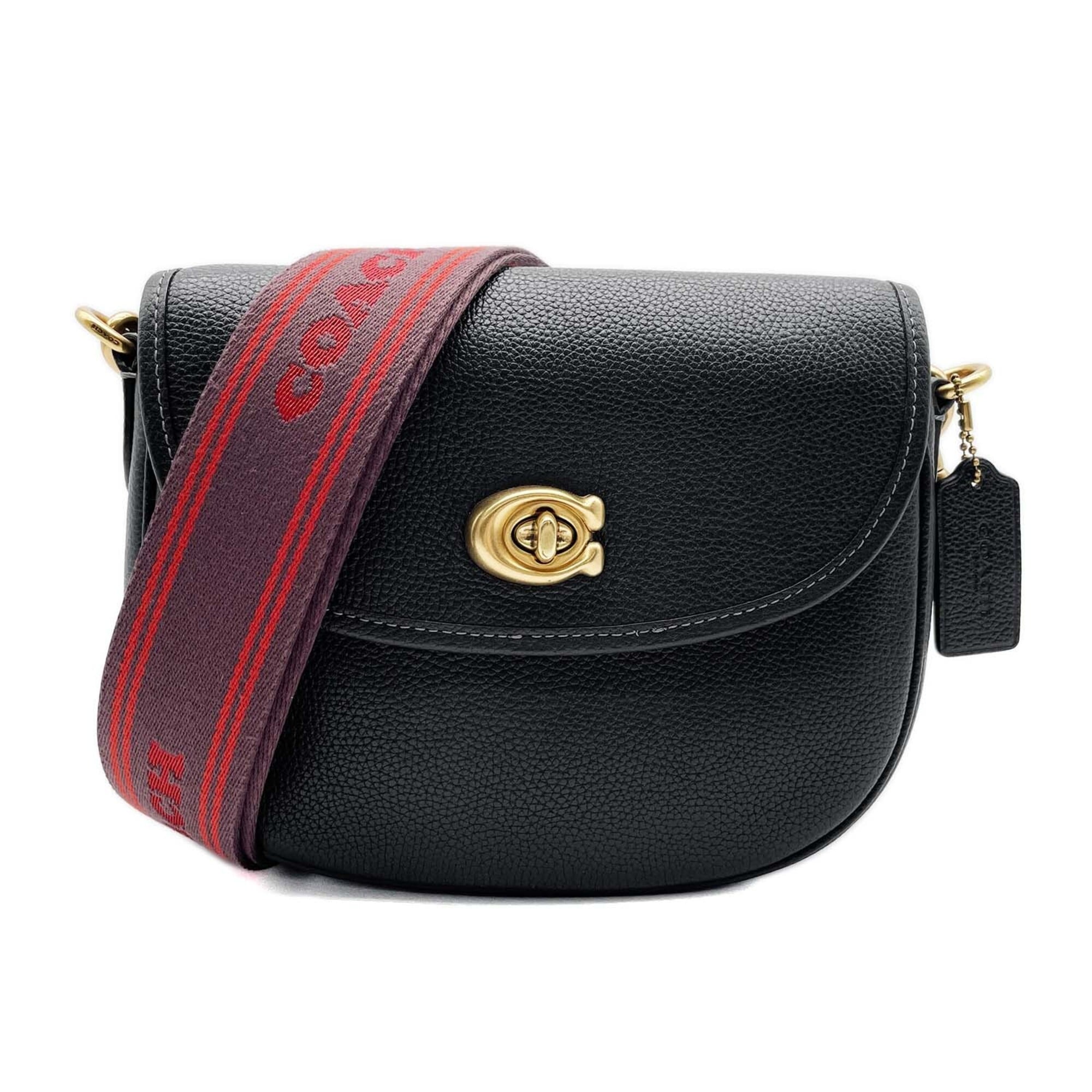 Coach Black Leather Shoulder Bag (Pre-Owned)