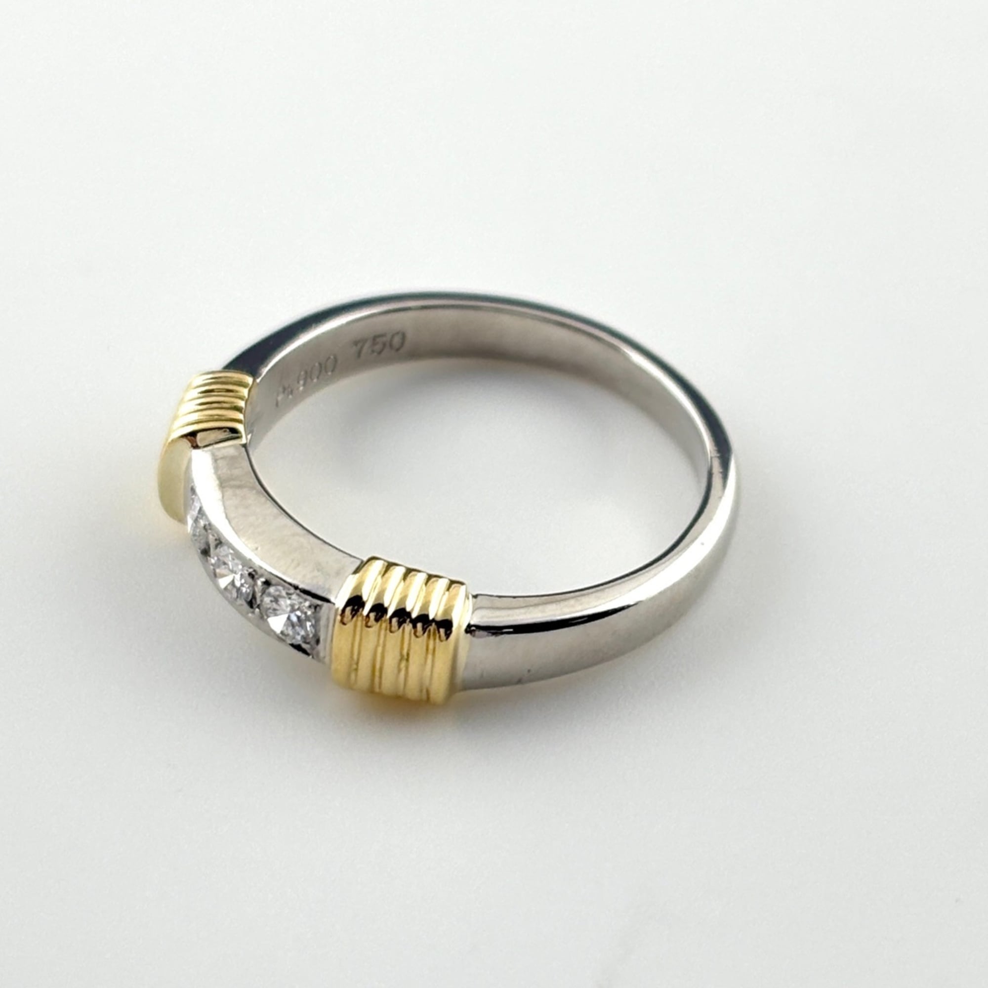 Christian Dior Platinum 900 Yellow Gold Band Ring (Pre-Owned)
