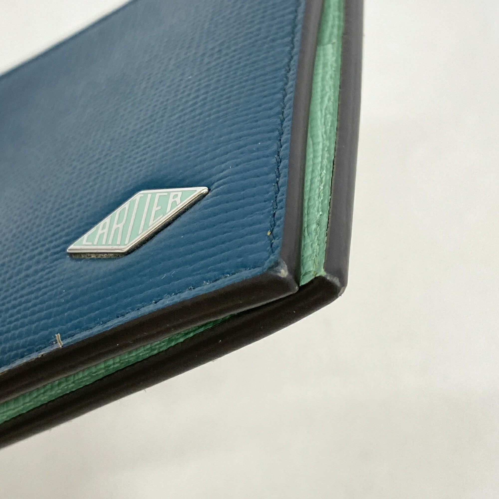 Cartier Green Leather Bill Wallet (Bi-Fold) (Pre-Owned)