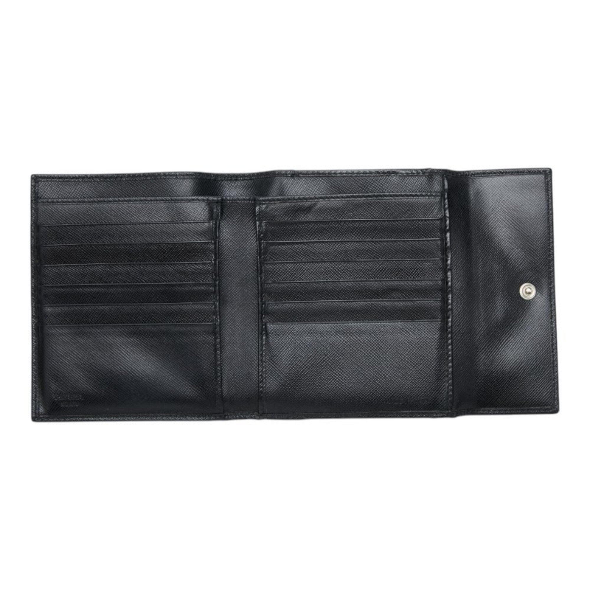 Prada Black Leather Wallet (Bi-Fold) (Pre-Owned)