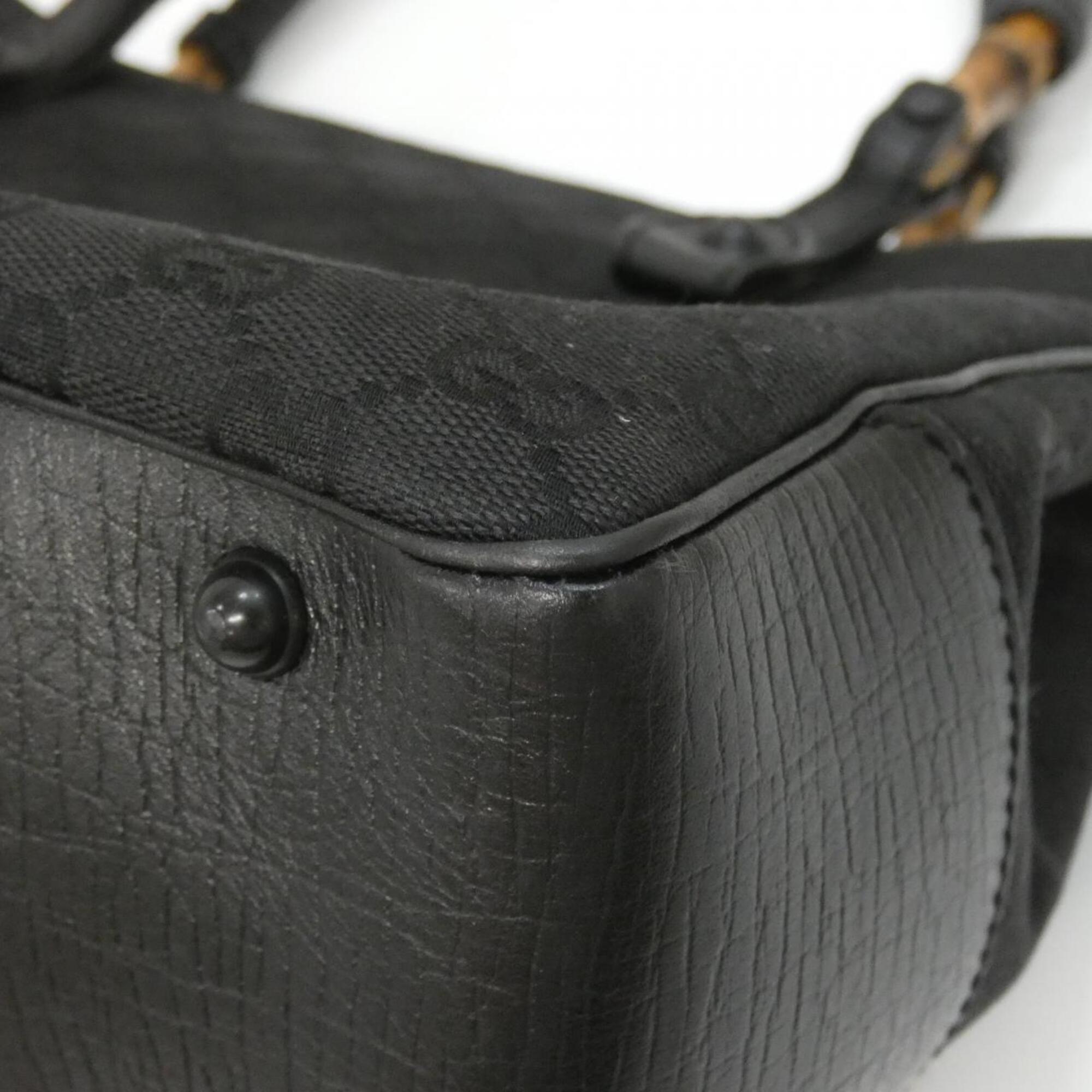 Gucci Gg Canvas Black Gg Canvas Handbag (Pre-Owned)