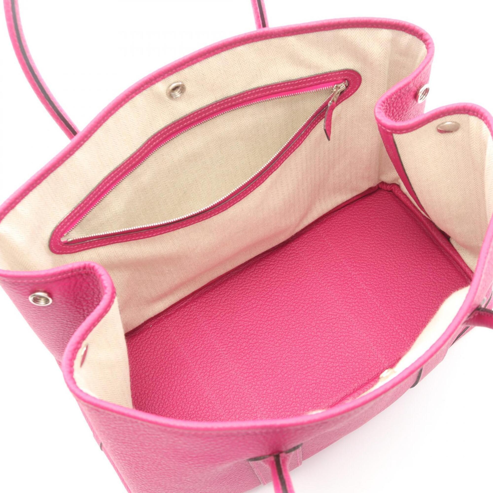 Hermes Pink Country Leather Leather Handbag Tote Bag (Pre-Owned)