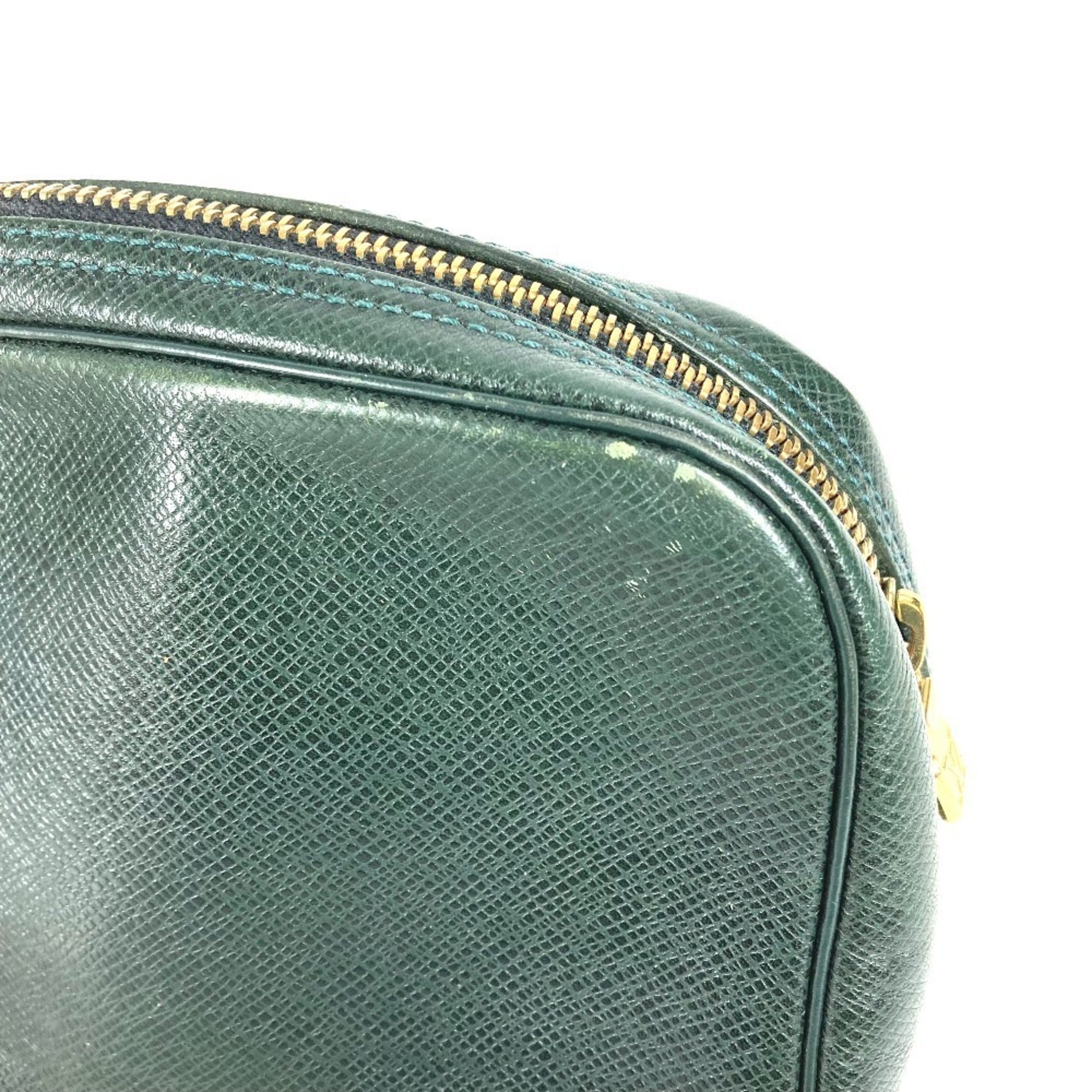 Louis Vuitton Episea Green Taiga Leather Clutch Bag Pouch (Pre-Owned)