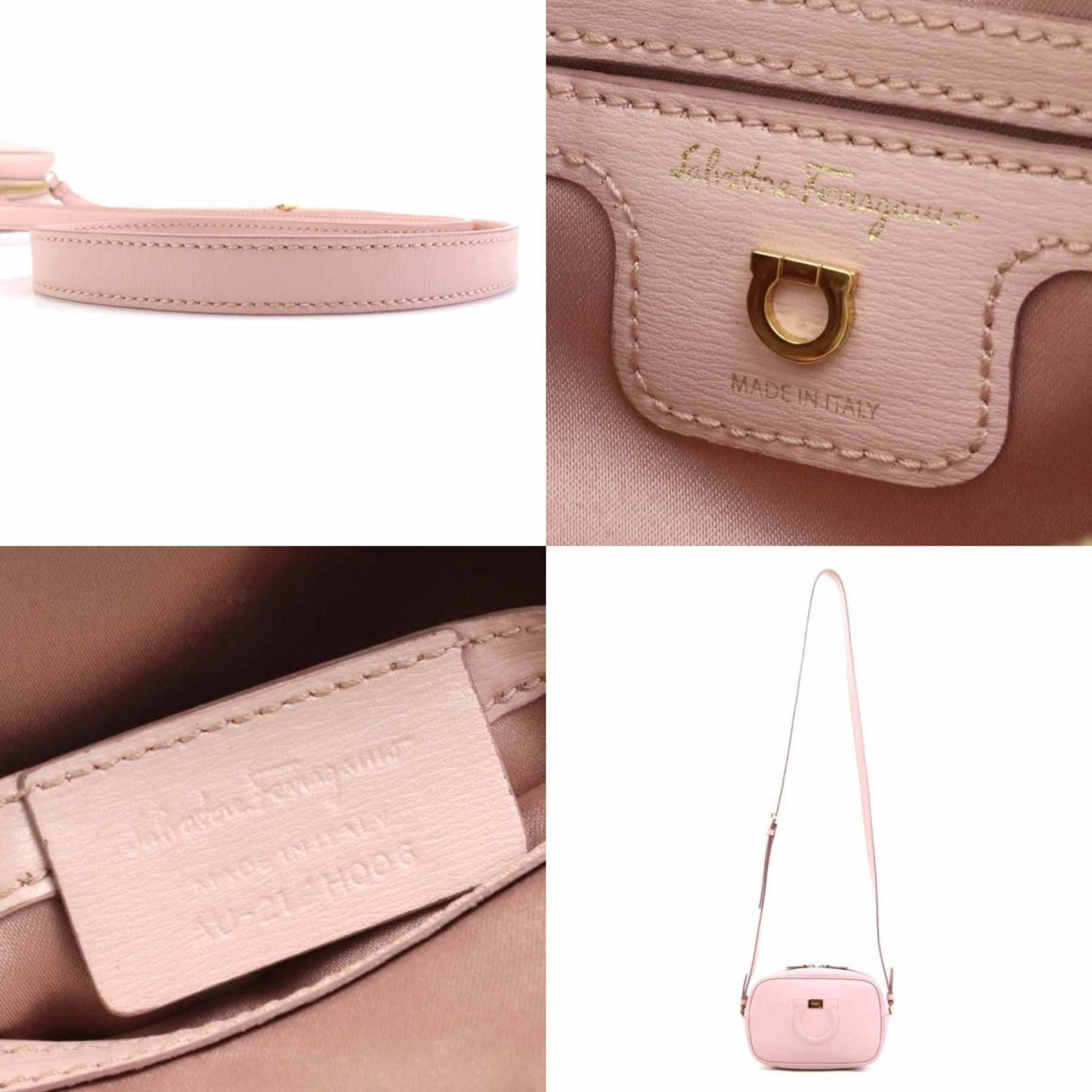 Salvatore Ferragamo Light Pink Leather Shoulder Bag (Pre-Owned)