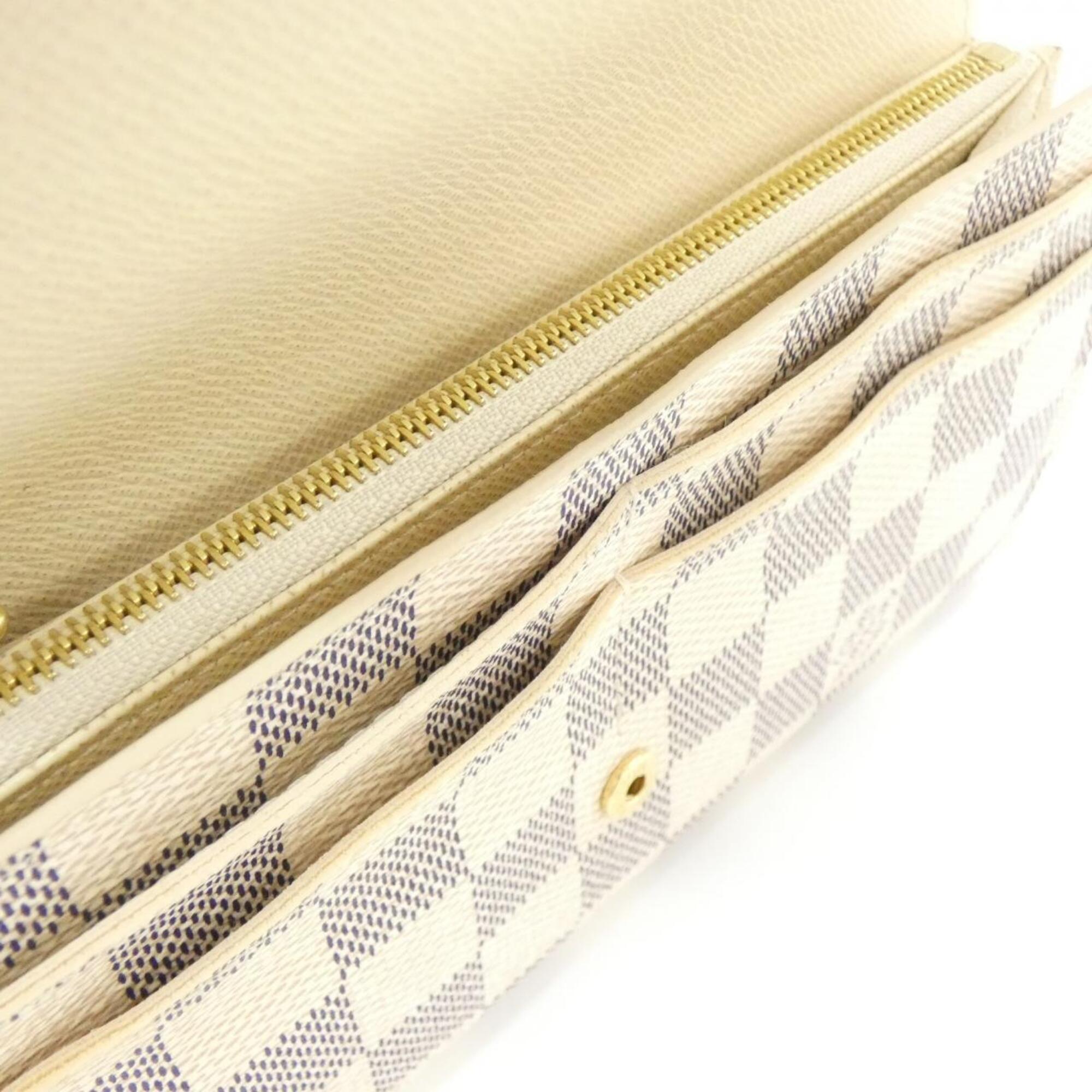 Louis Vuitton Azur Damier Azur Damier Azur Coated Canvas Long Wallet (Bi-Fold) (Pre-Owned)