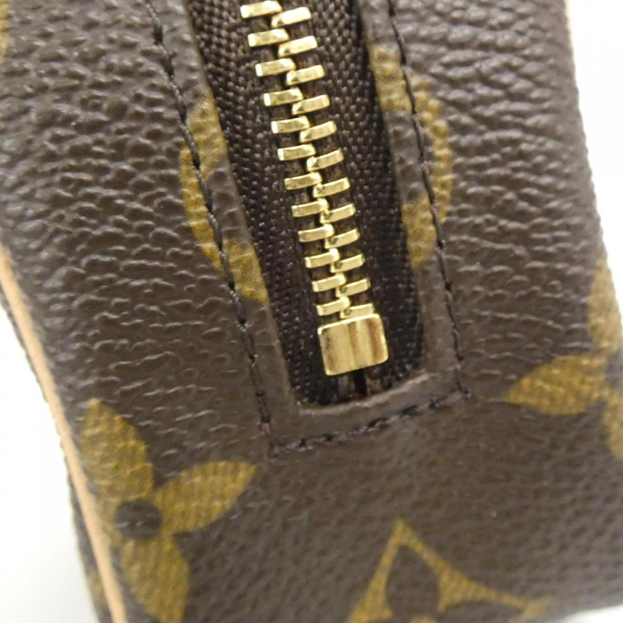 Louis Vuitton Marron Coated Canvas Handbag Pouch (Pre-Owned)