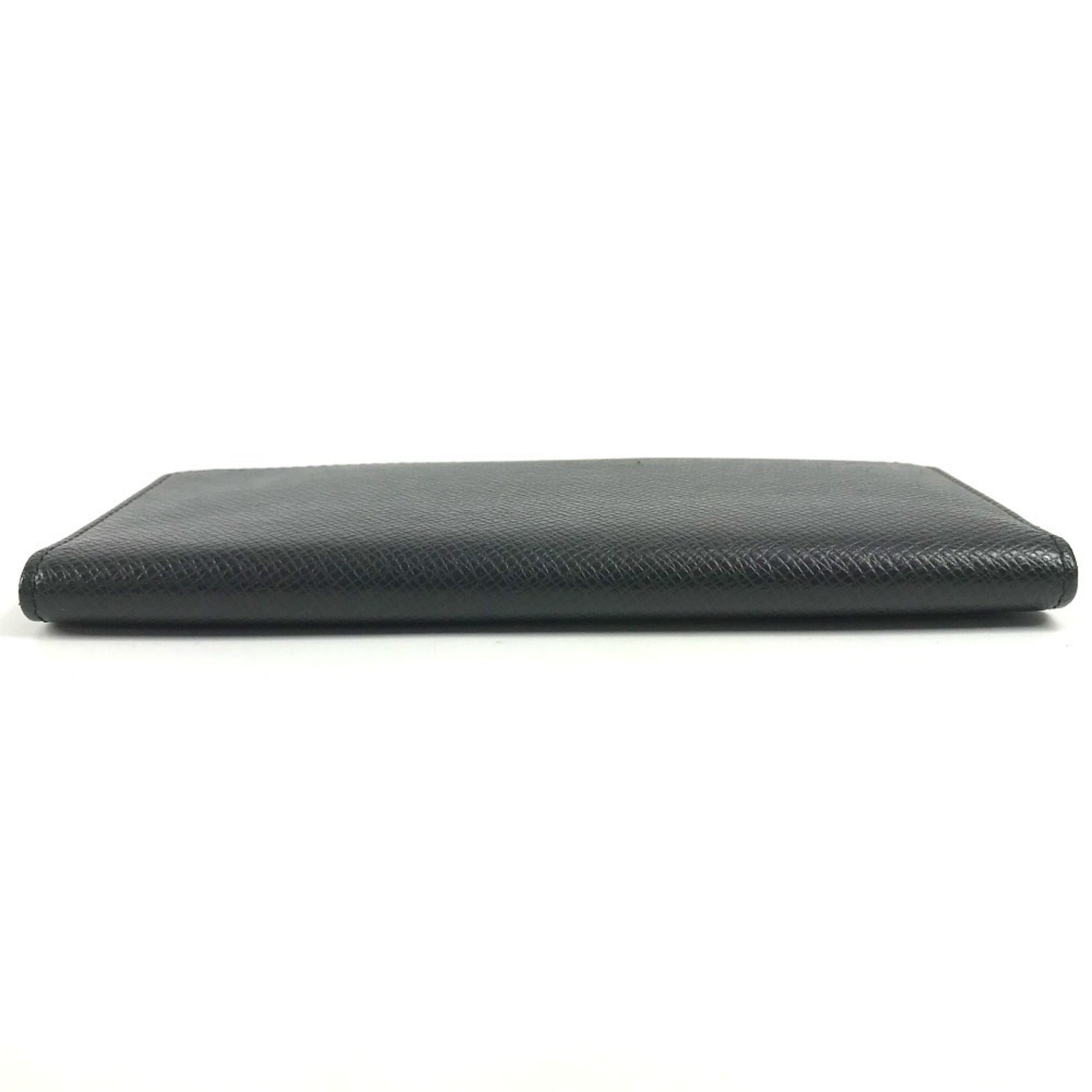Louis Vuitton Taiga Ardoise Black Taiga Leather Long Wallet (Bi-Fold) (Pre-Owned)