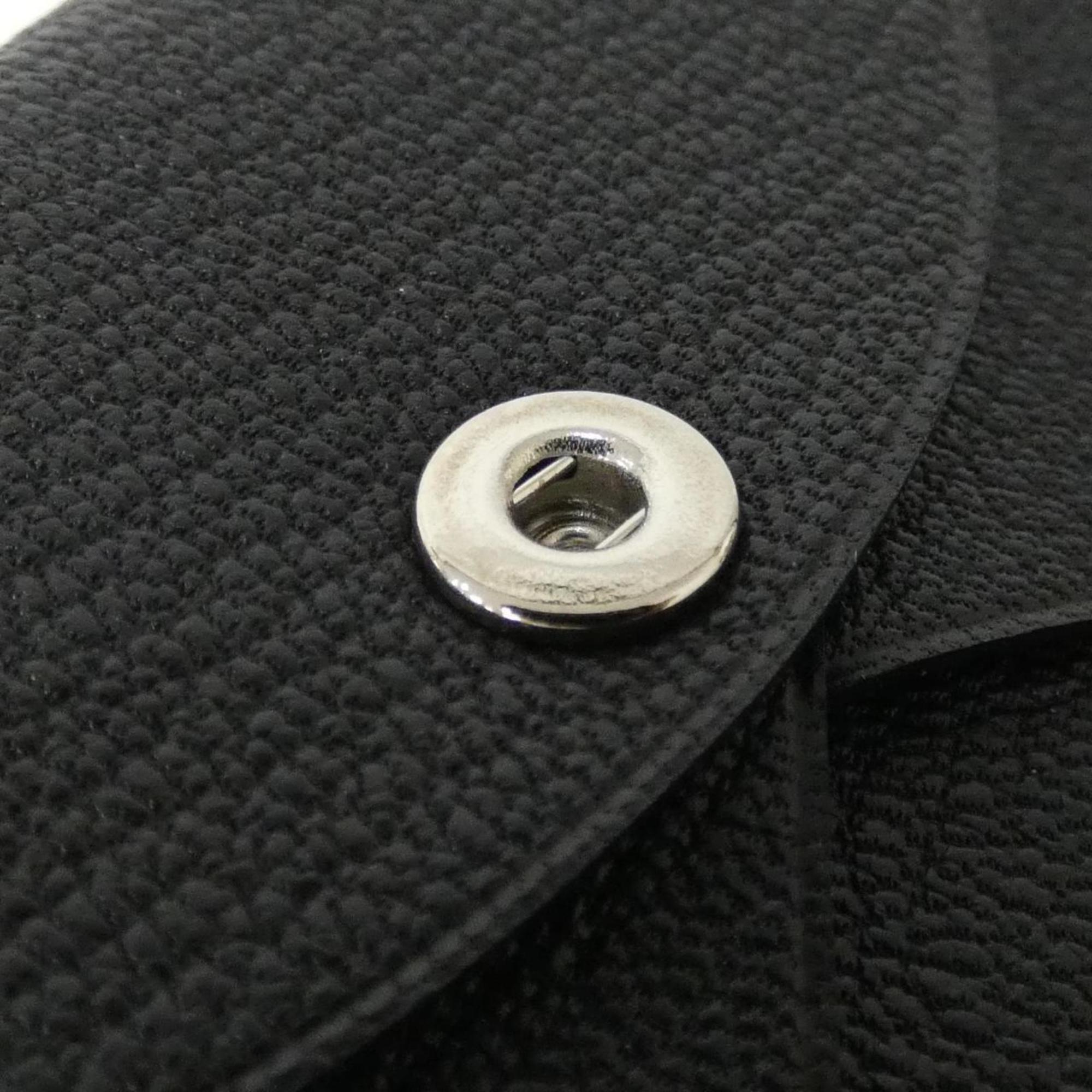 Hermes Black Chevre Leather Coin Purse/Coin Case (Pre-Owned)