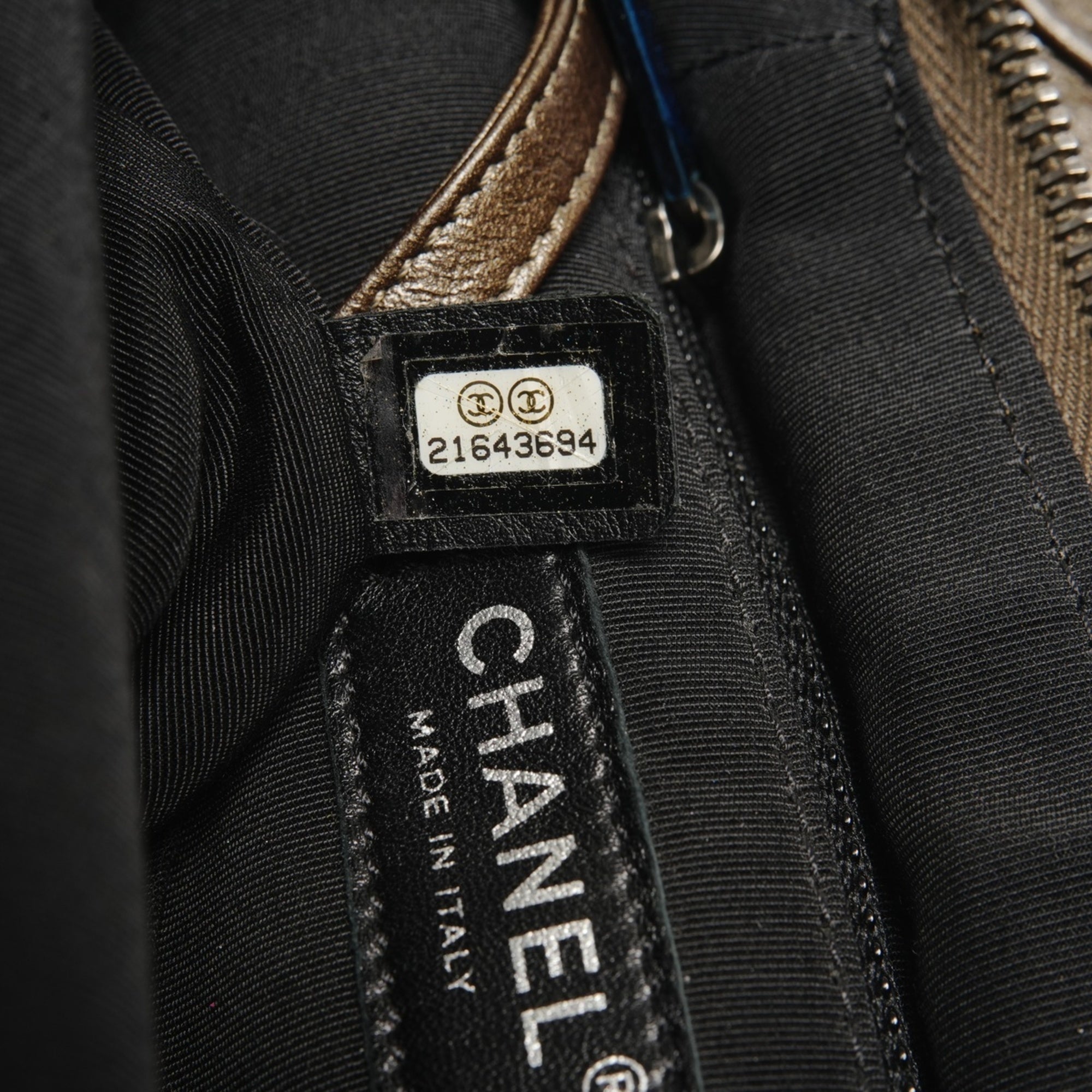 Chanel Matelasse Khaki Leather Backpack (Pre-Owned)