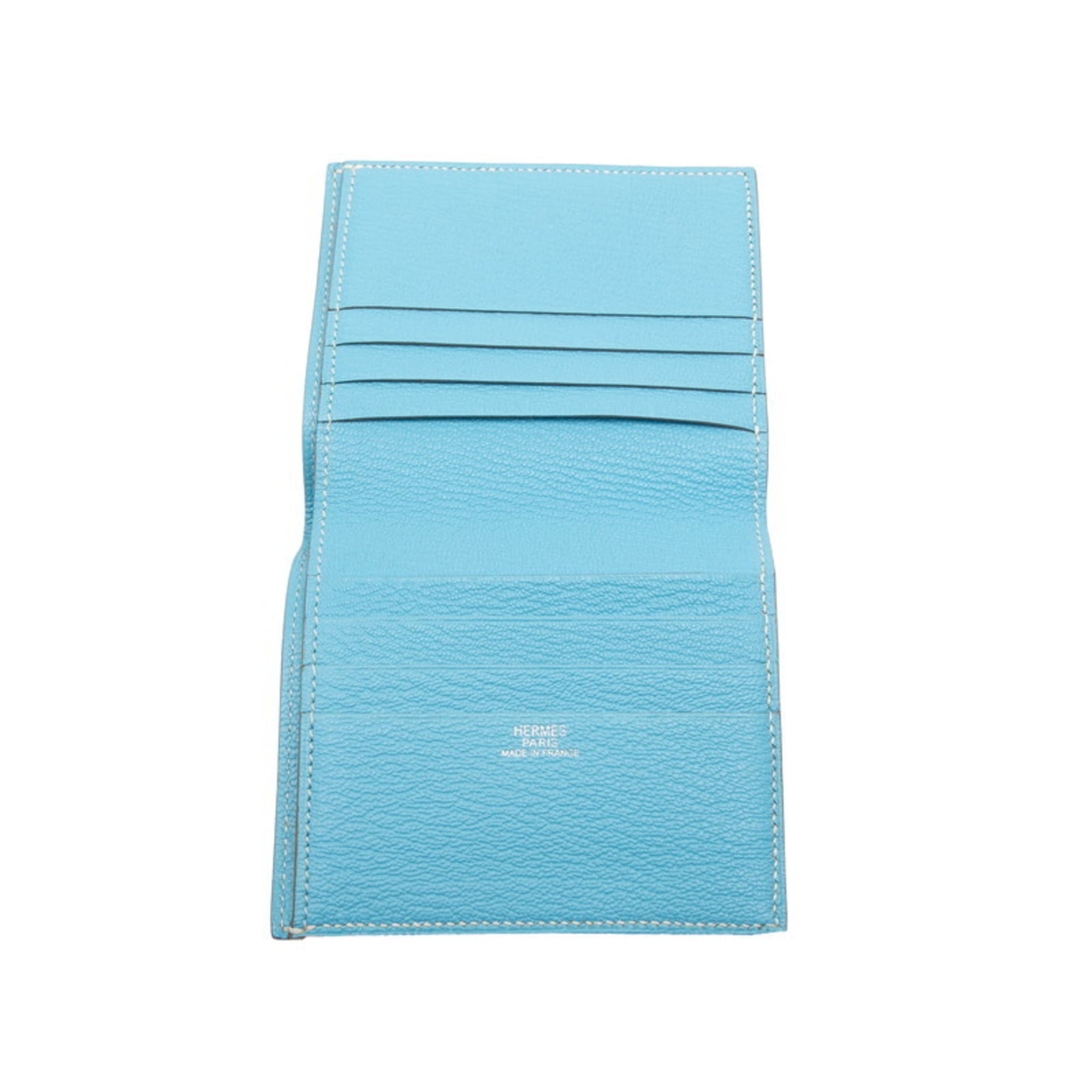 Hermes Blue Celeste Chevre Myzore Leather Wallet (Bi-Fold) (Pre-Owned)