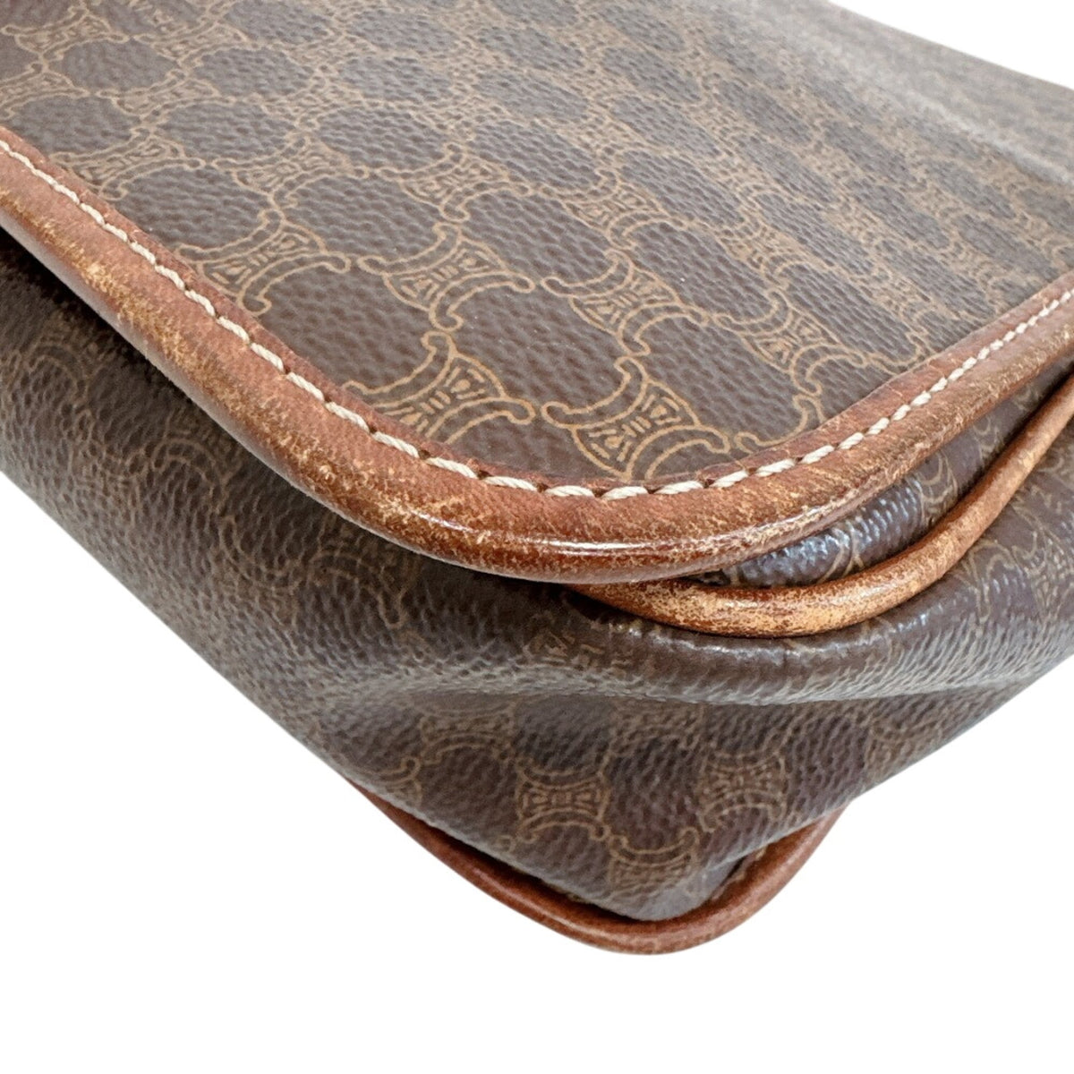 Celine Macadam Brown Leather Shoulder Bag (Pre-Owned)