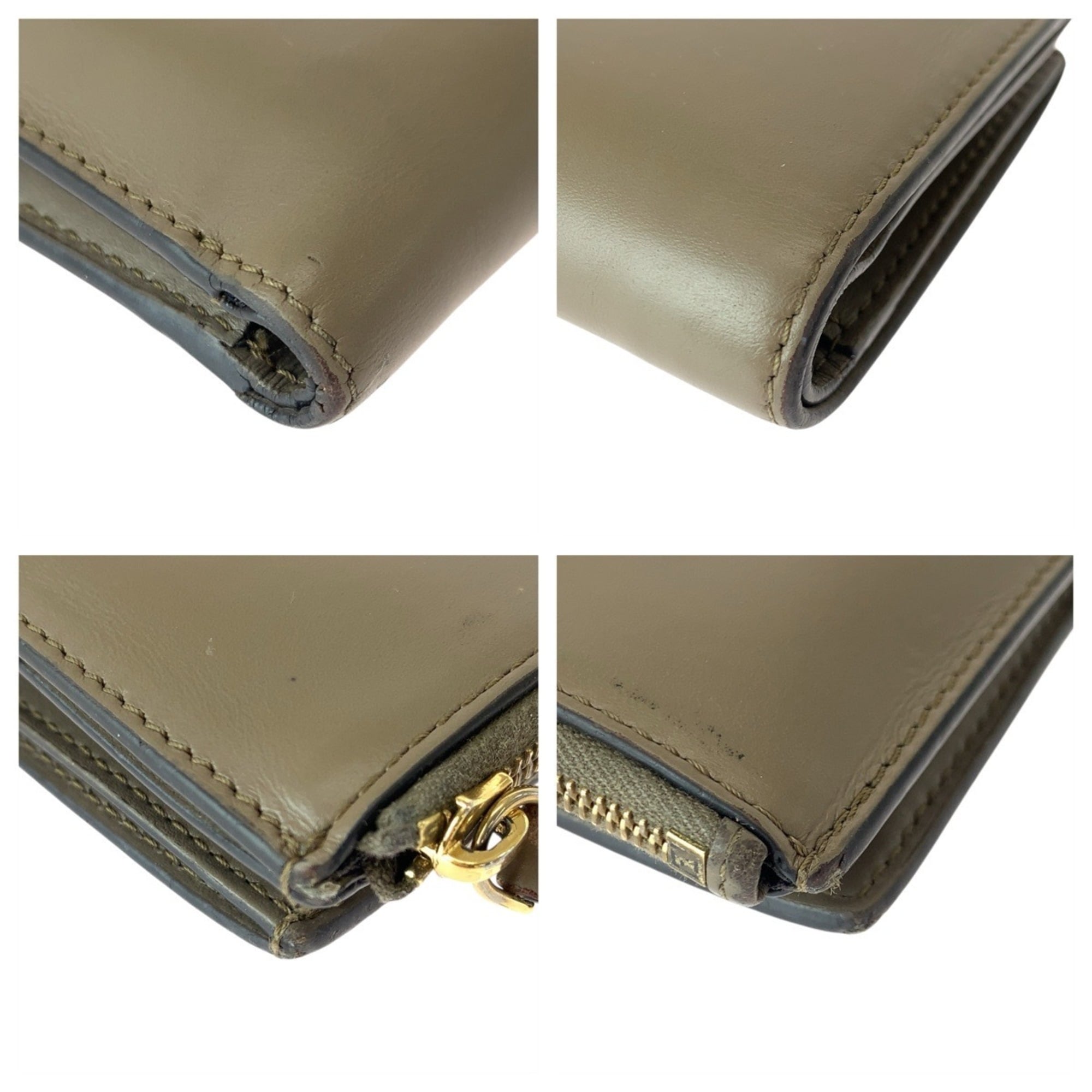Fendi Beige Leather Wallet (Bi-Fold) (Pre-Owned)