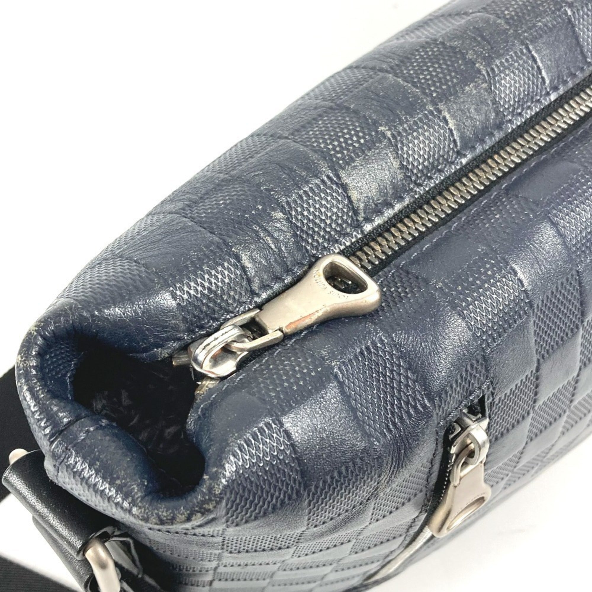 Louis Vuitton Black Galle Navy Damier Infini Shoulder Bag (Pre-Owned)