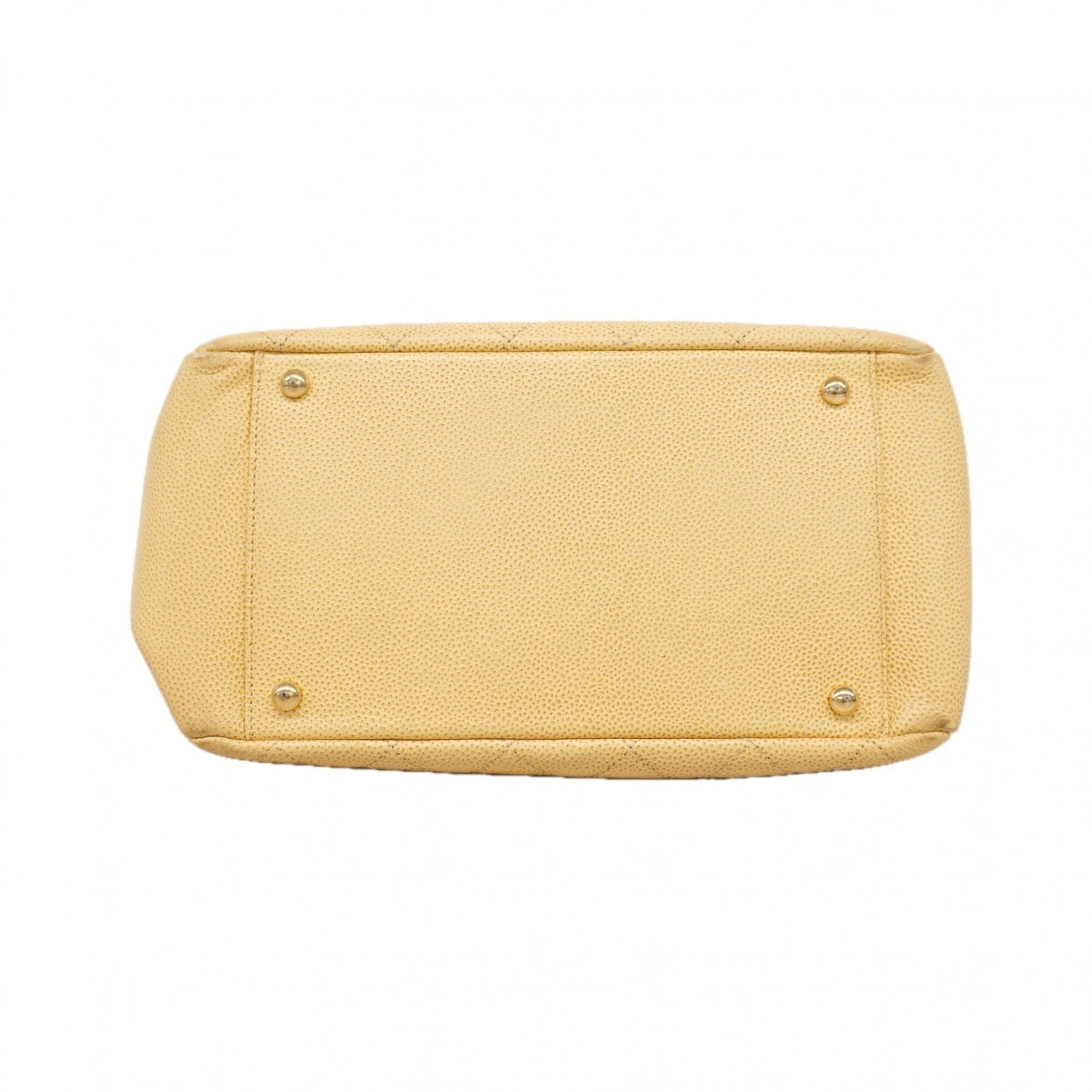 Chanel Beige Grained Calfskin Tote Bag (Pre-Owned)