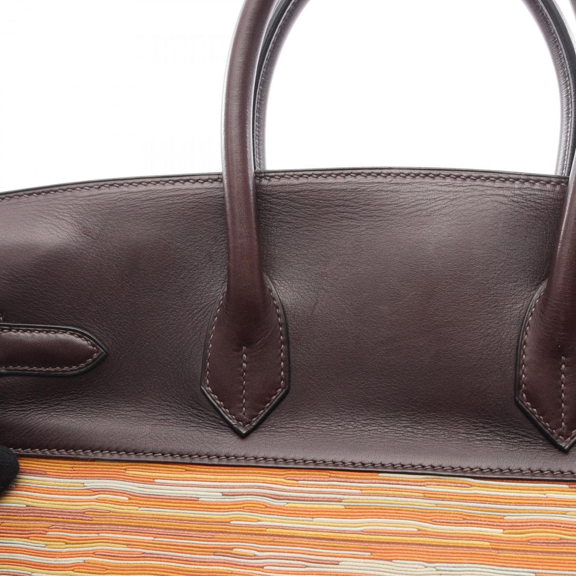Hermes Brown Multi-Color Leather Handbag (Pre-Owned)
