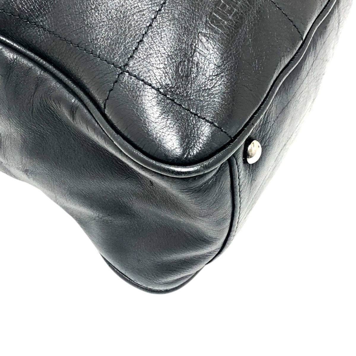 Chanel Black Leather Handbag Tote Bag (Pre-Owned)