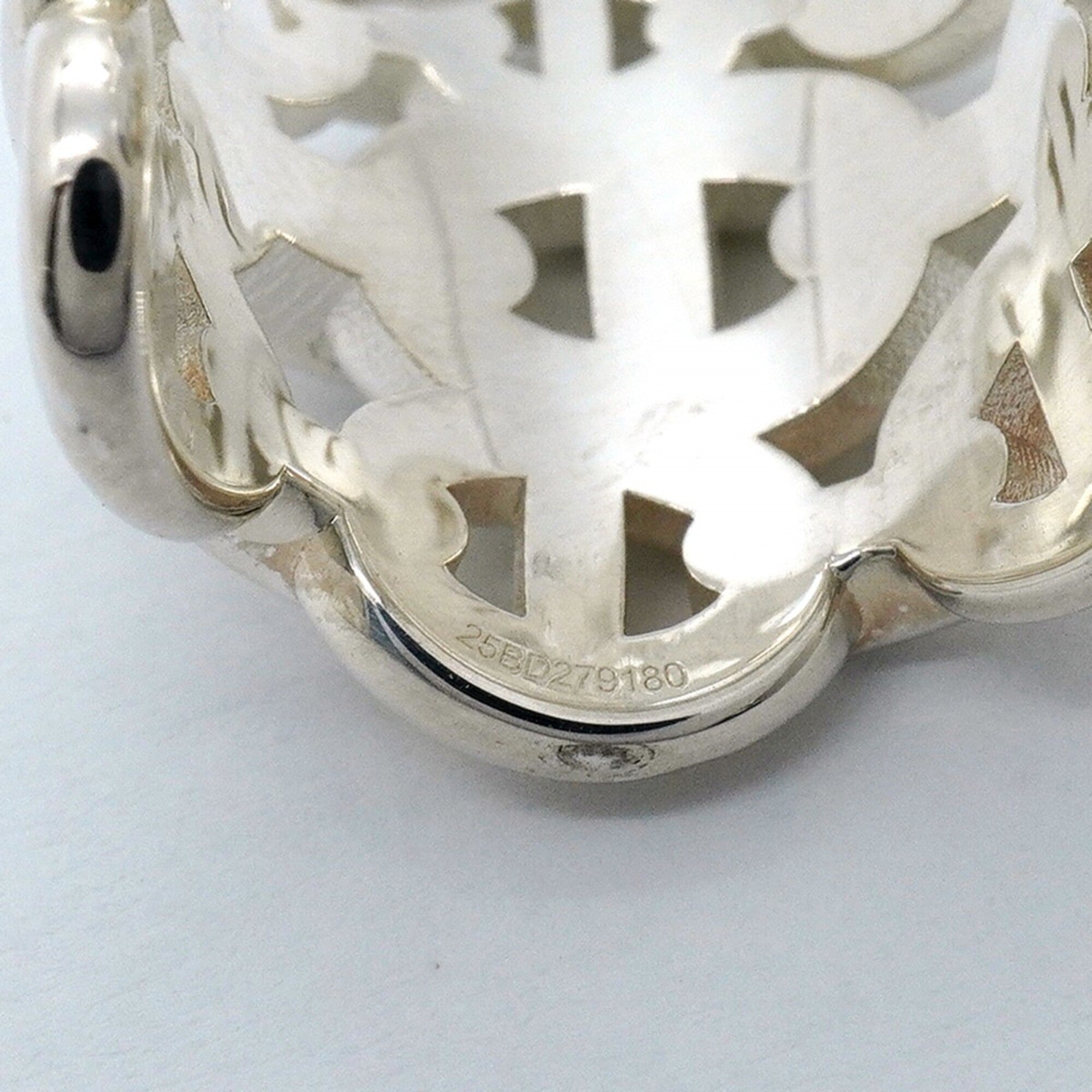 Hermes Silver 925 Band Ring (Pre-Owned)