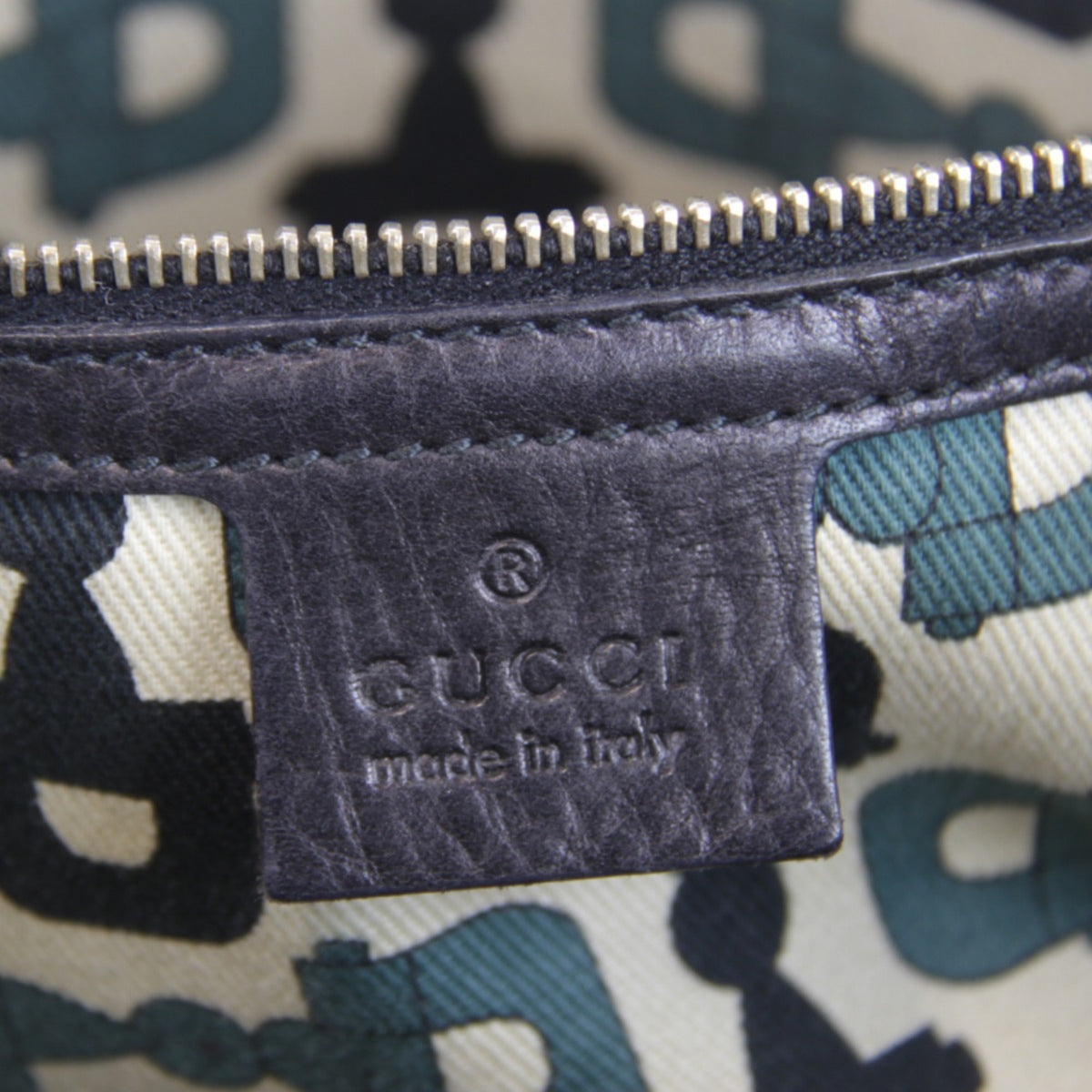 Gucci Guccissima Black Gg Leather Leather Tote Bag (Pre-Owned)