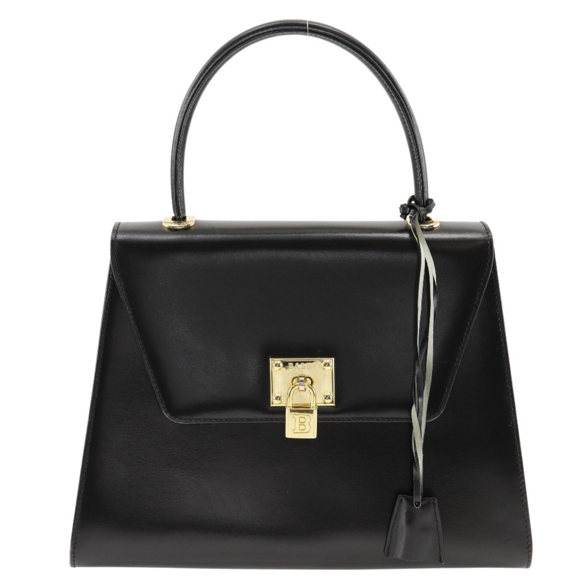 Bally Black Leather Handbag (Pre-Owned)