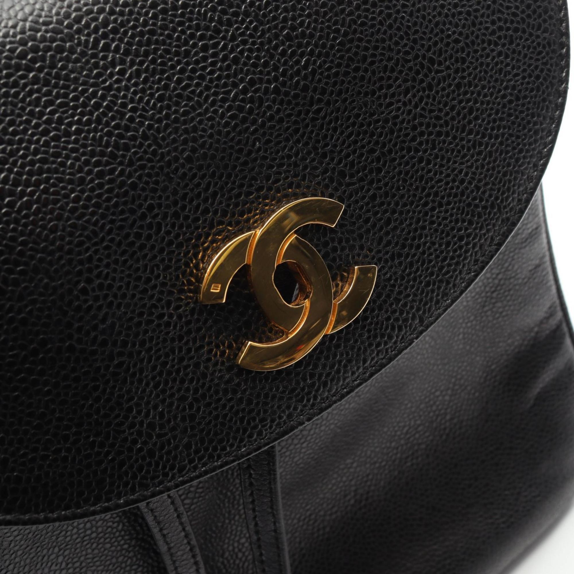 Chanel Black Grained Calfskin Backpack (Pre-Owned)