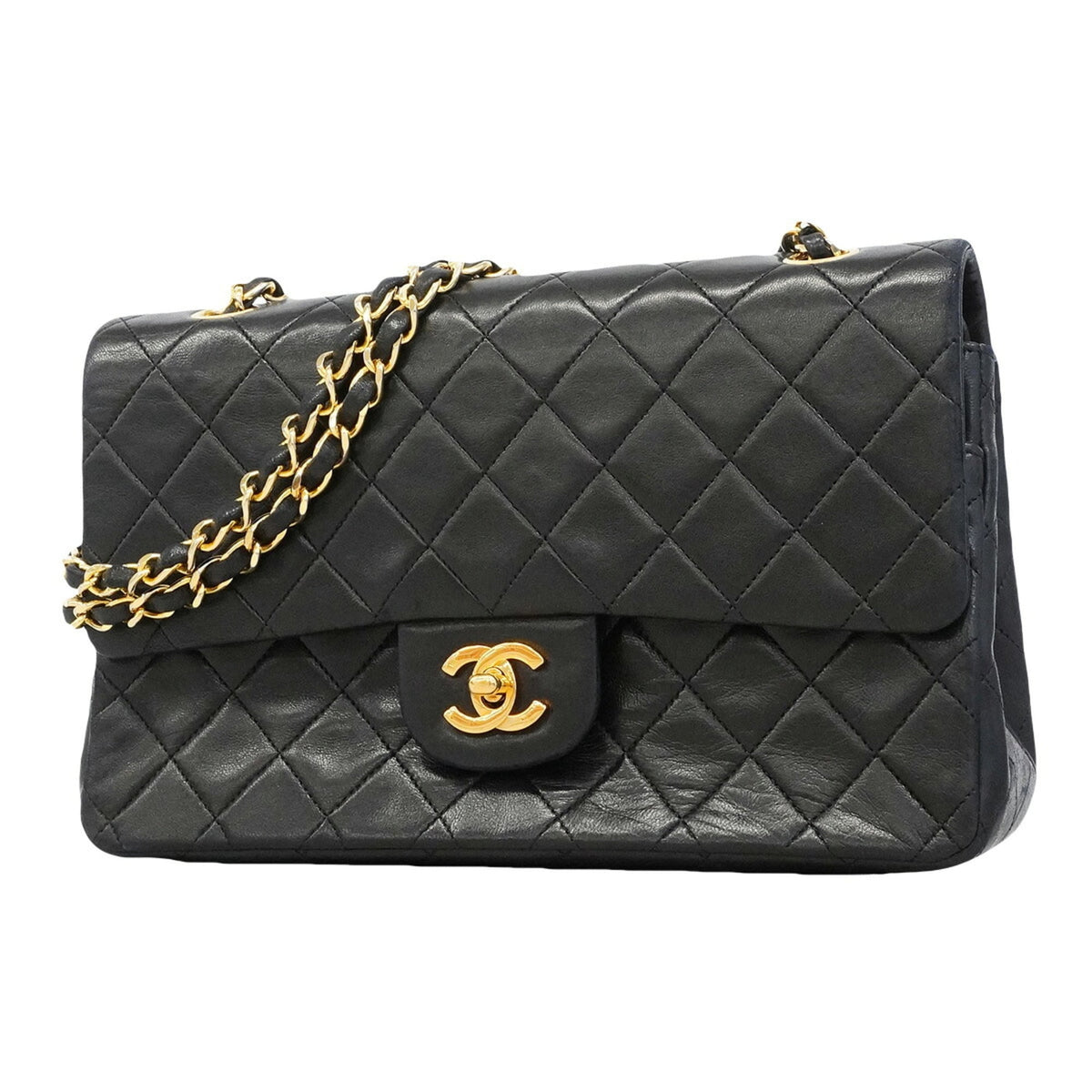 Chanel Black Leather Shoulder Bag (Pre-Owned)