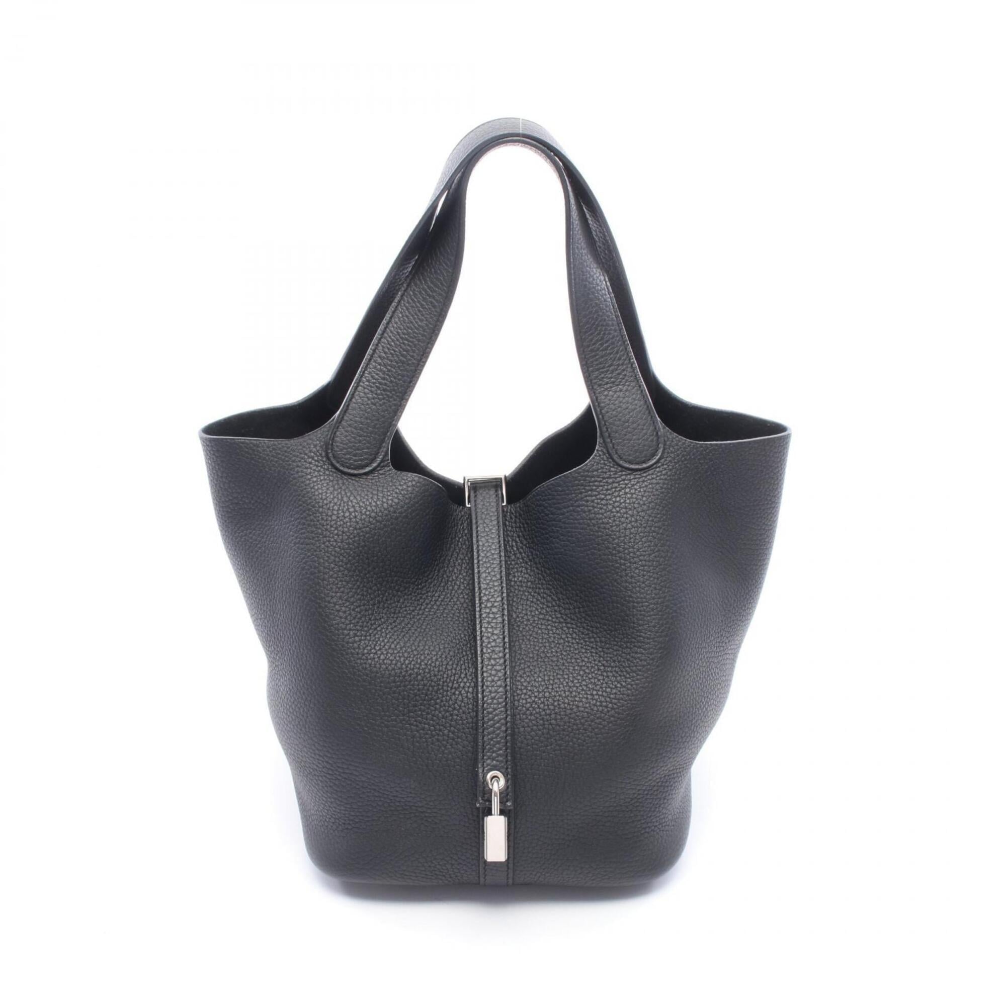 Hermes Black Taurillon Clemence Leather Handbag (Pre-Owned)