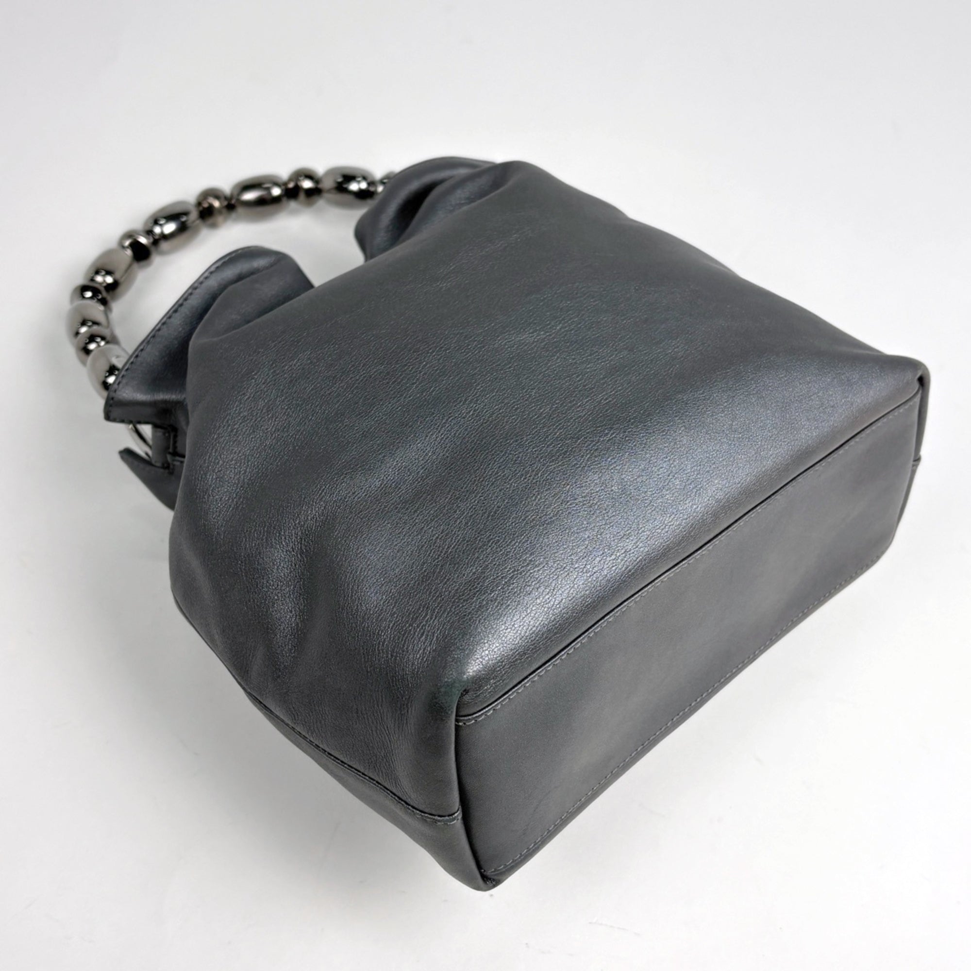 Christian Dior Gray Leather Handbag (Pre-Owned)