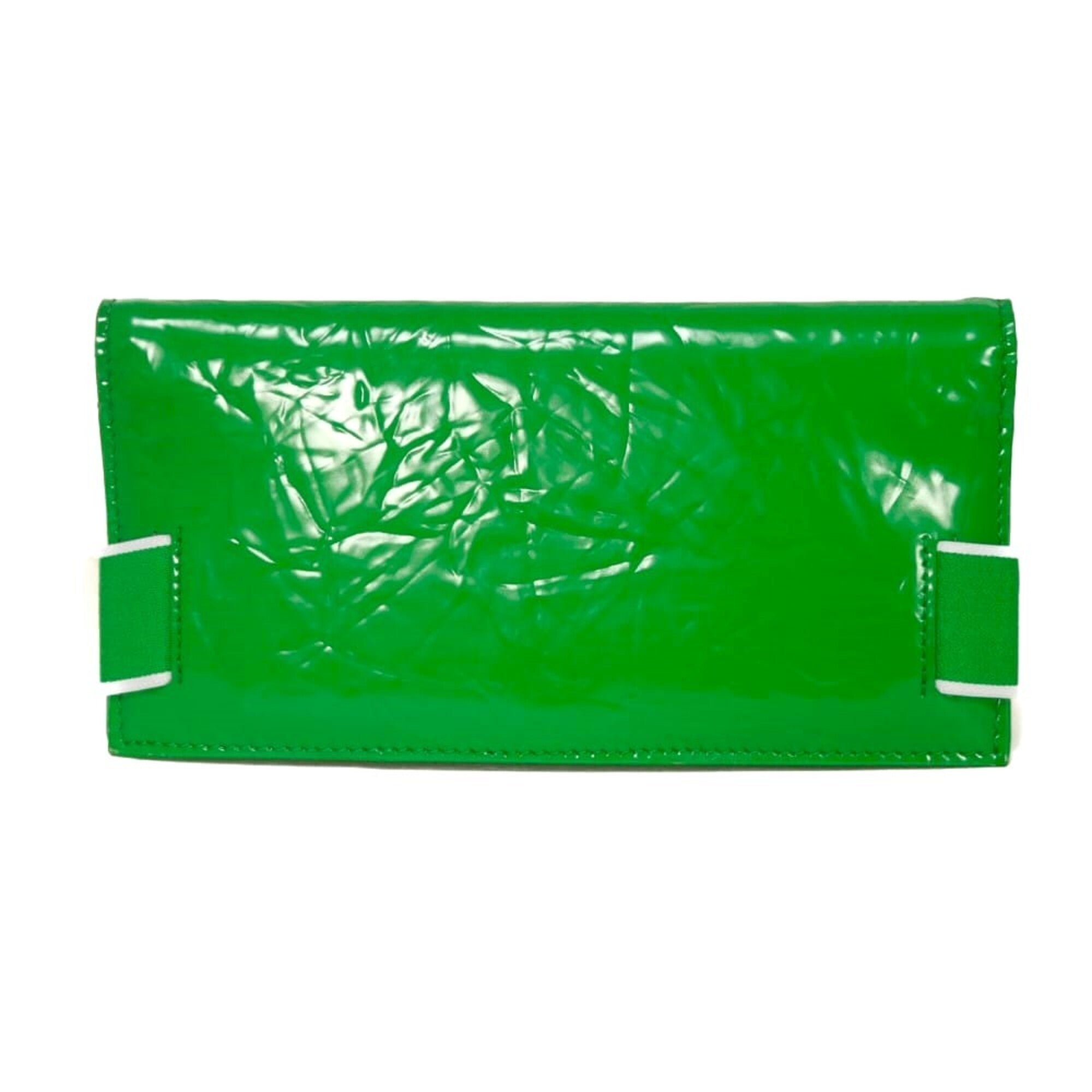 Bottega Veneta Green Leather Long Wallet (Bi-Fold) (Pre-Owned)