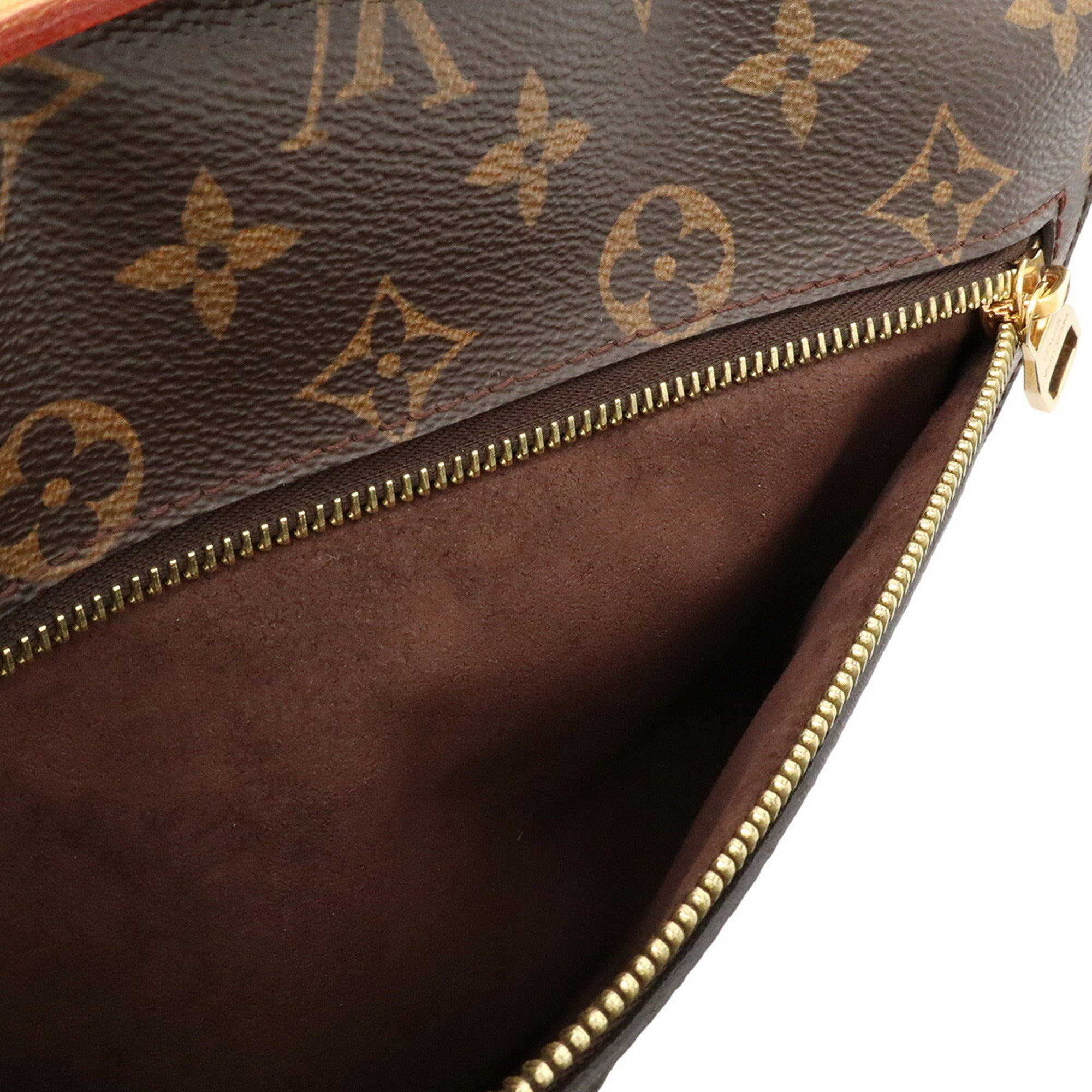 Louis Vuitton Brown Monogram Monogram Clutch Bag Handbag Pochette Shoulder Bag (Pre-Owned)