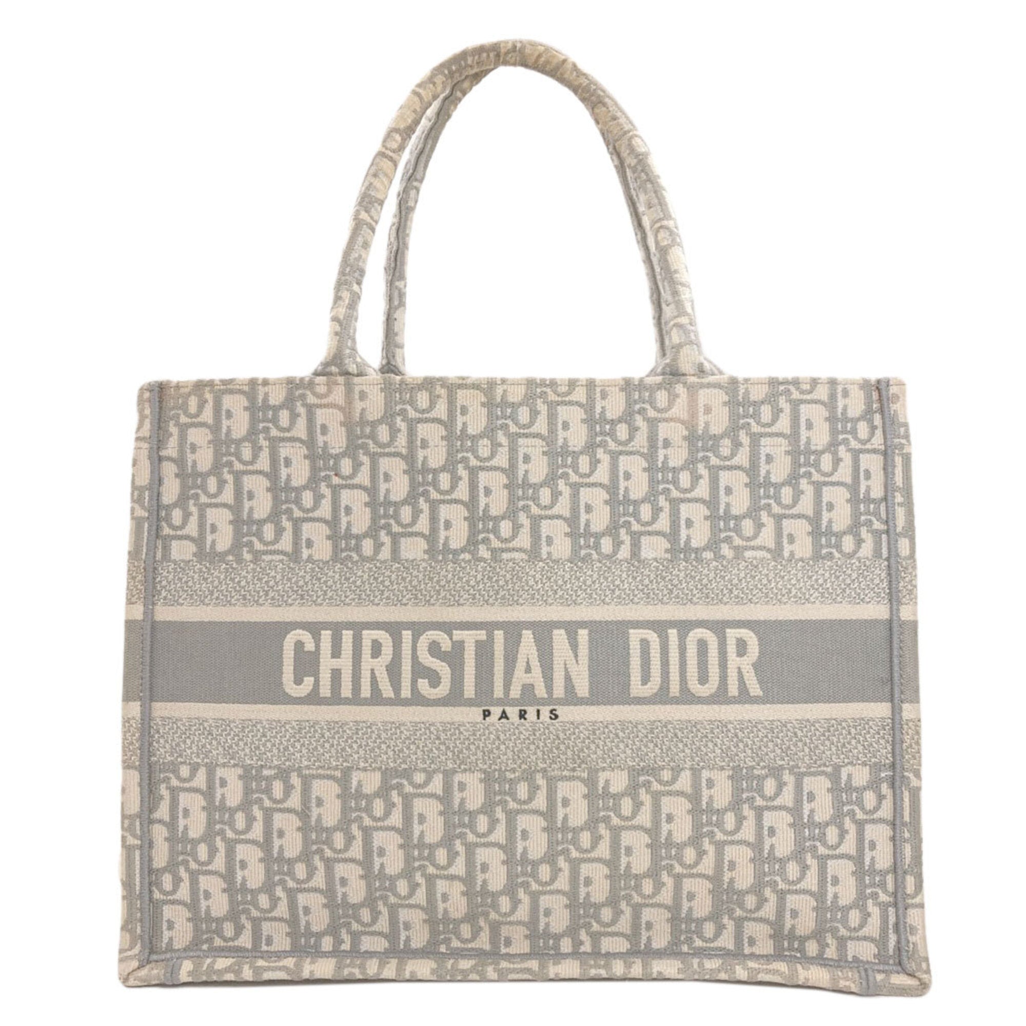 Christian Dior Gray Canvas Tote Bag (Pre-Owned)