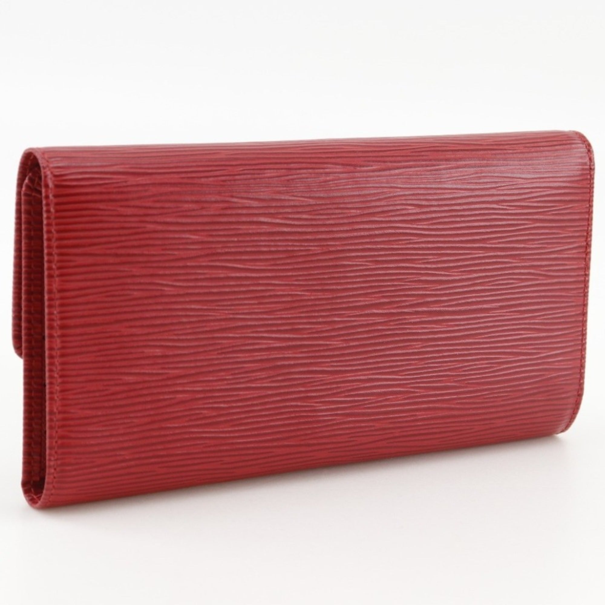 Louis Vuitton Epi Castilian Red Red Color Epi Leather Long Wallet (Bi-Fold) (Pre-Owned)