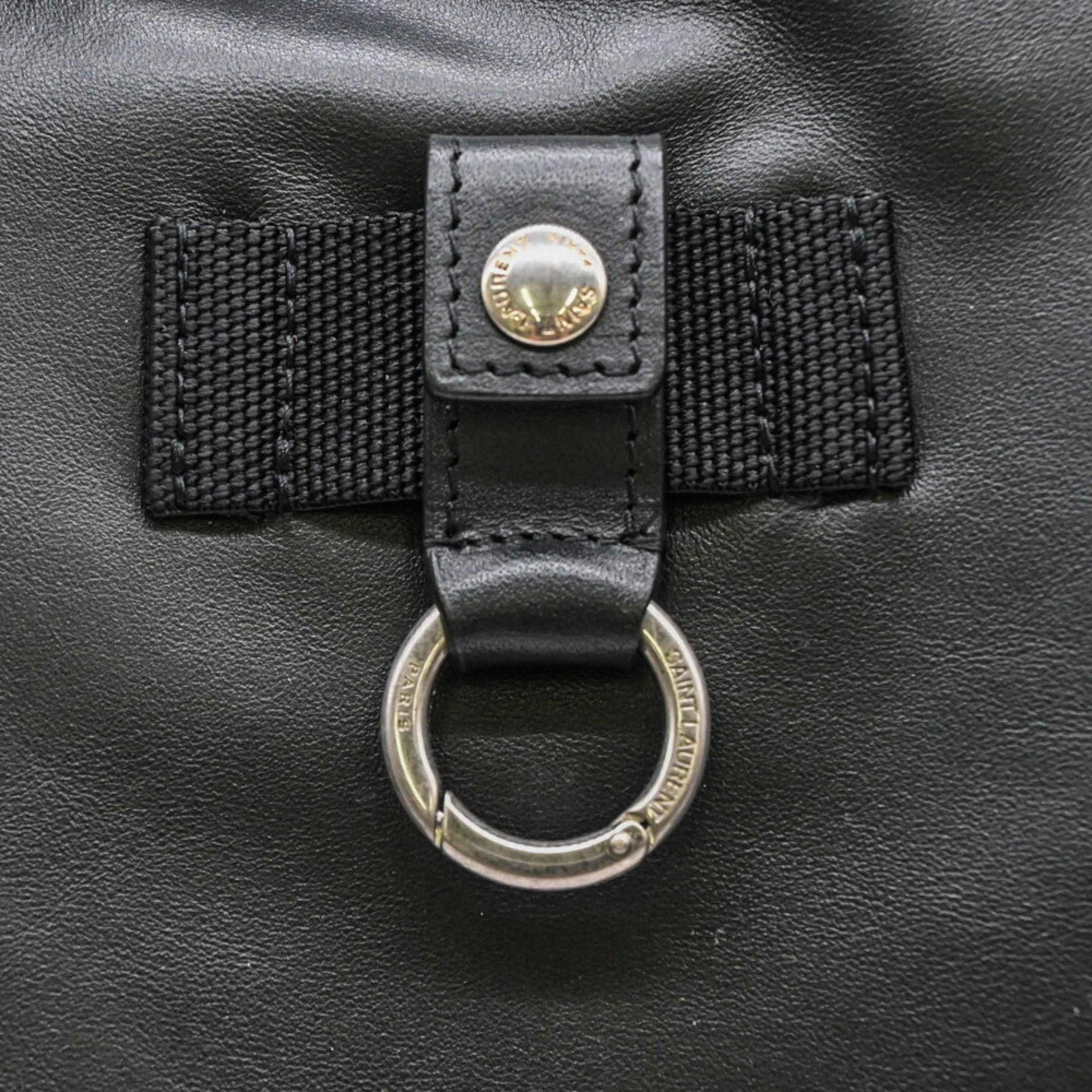 Yves Saint Laurent Black Pvc Backpack (Pre-Owned)