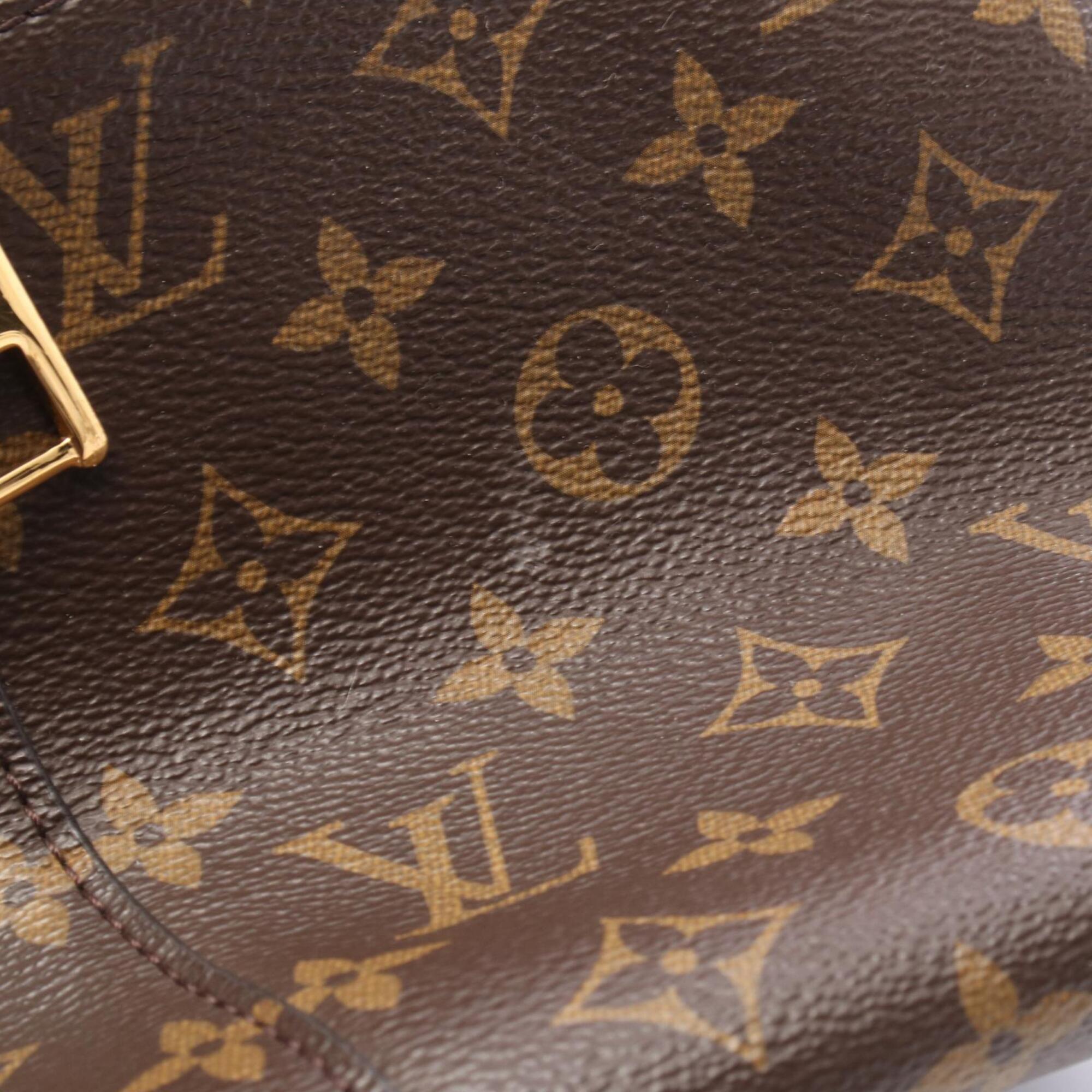 Louis Vuitton Brown Monogram Leather Handbag Shoulder Bag (Pre-Owned)