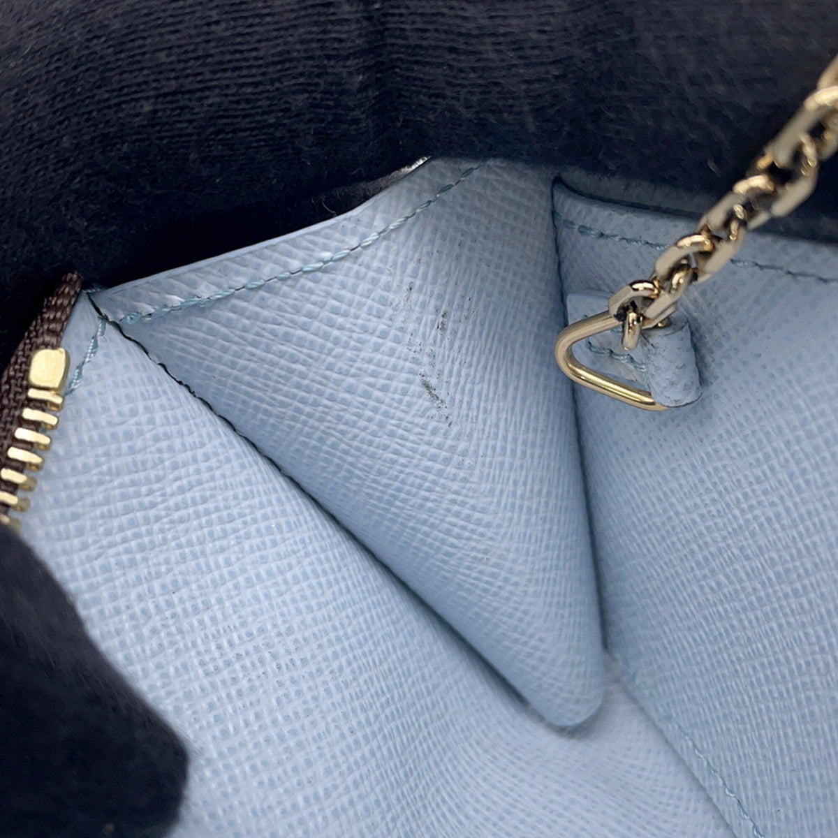 Louis Vuitton Blue Monogram Coin Purse/Coin Case (Pre-Owned)