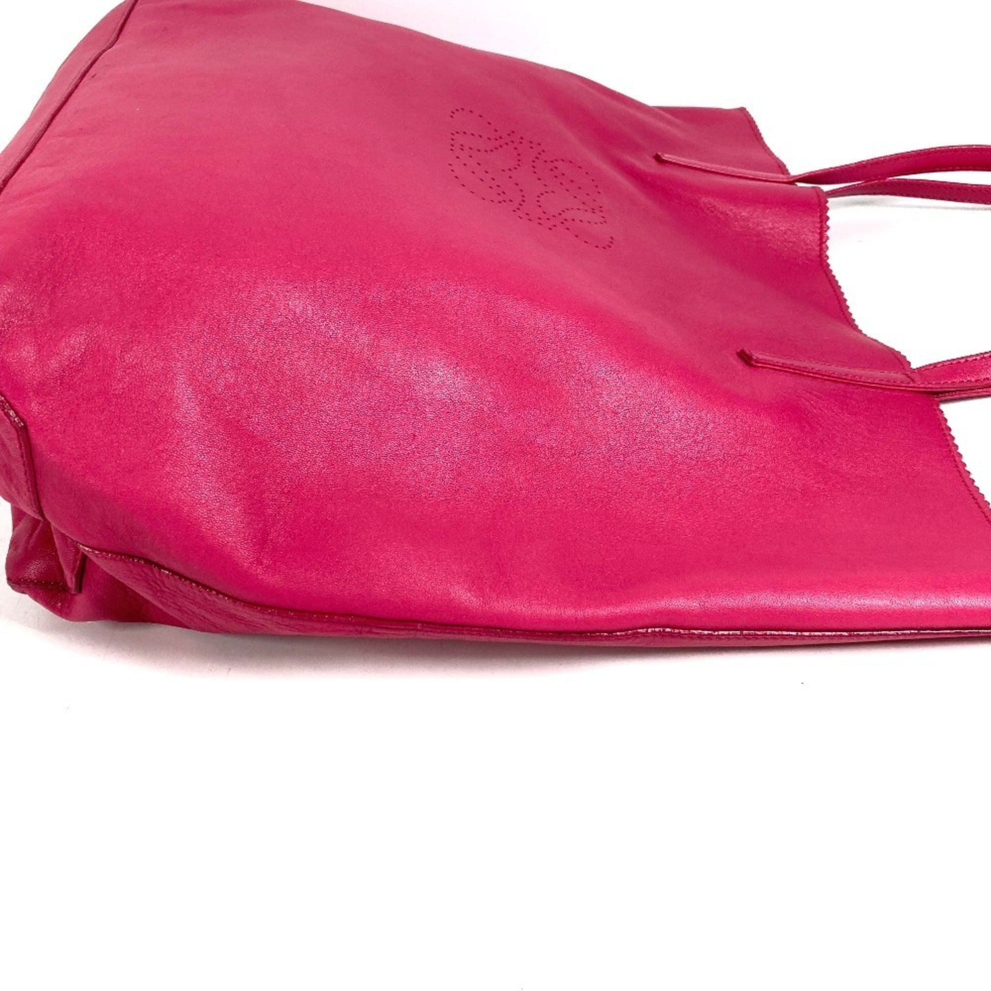 Loewe Pink Leather Shoulder Bag Tote Bag (Pre-Owned)