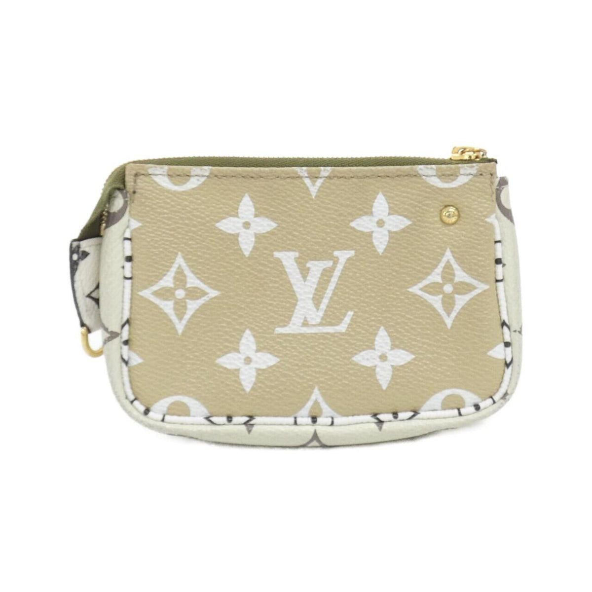 Louis Vuitton Khaki Coated Canvas Coin Purse/Coin Case (Pre-Owned)