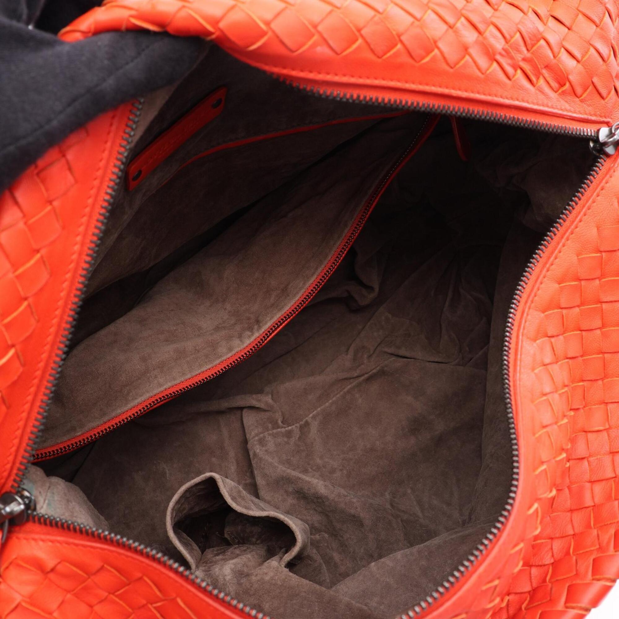 Bottega Veneta Red Color Leather Handbag Tote Bag (Pre-Owned)