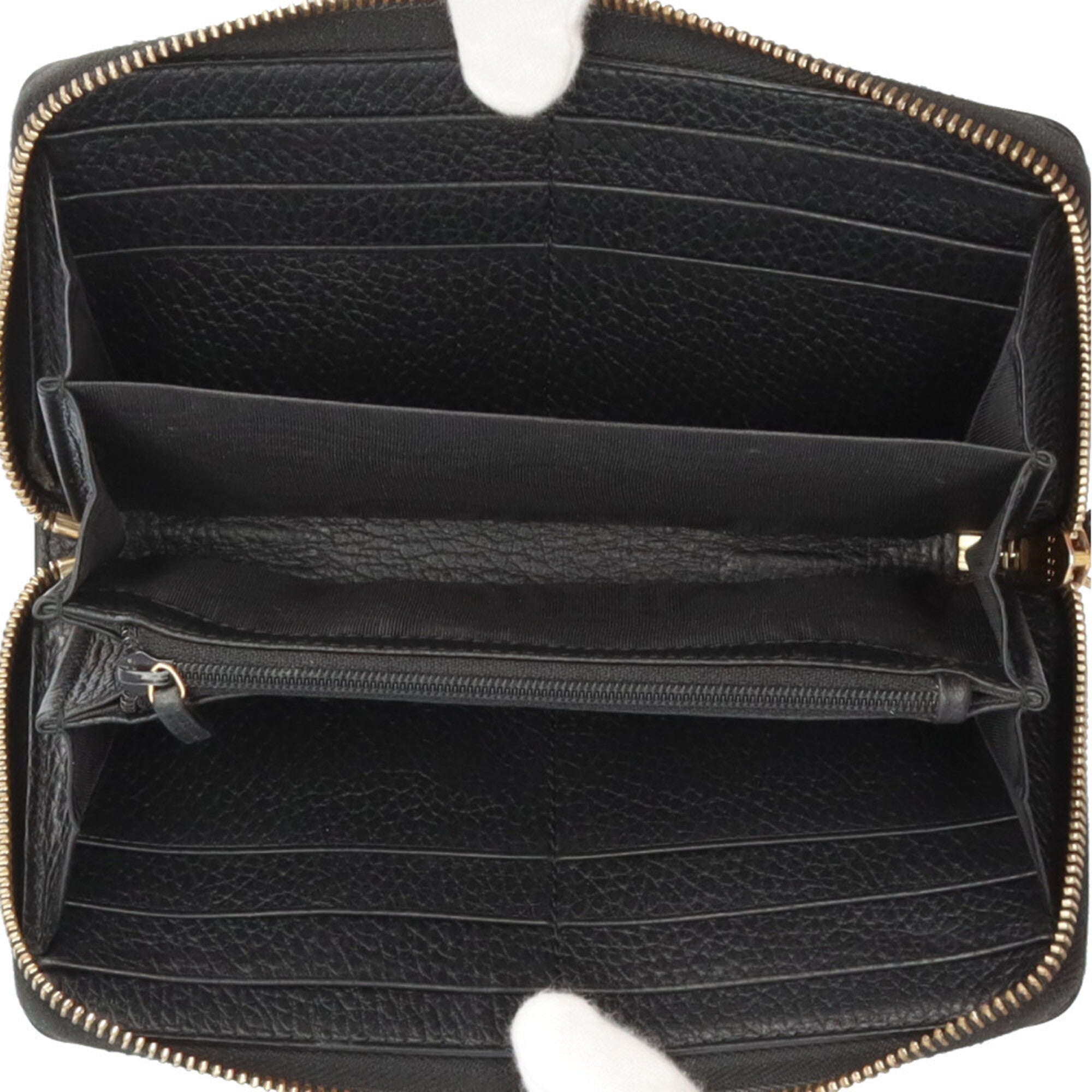 Gucci Black Leather Long Wallet (Bi-Fold) (Pre-Owned)