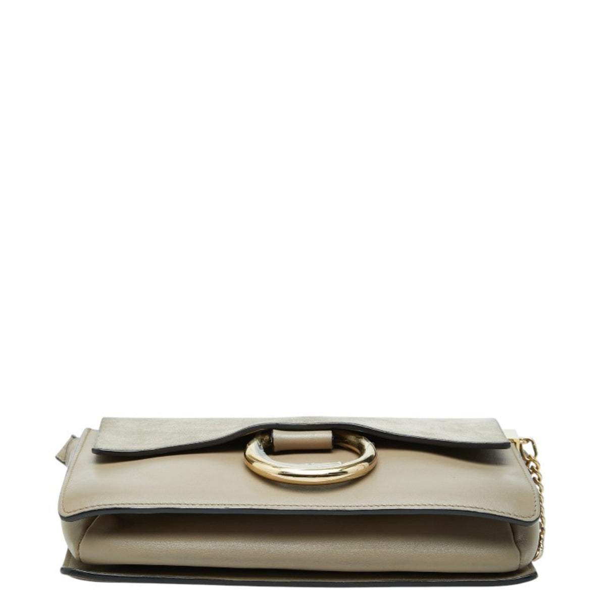 Chloé Gray Beige Leather Suede Shoulder Bag (Pre-Owned)