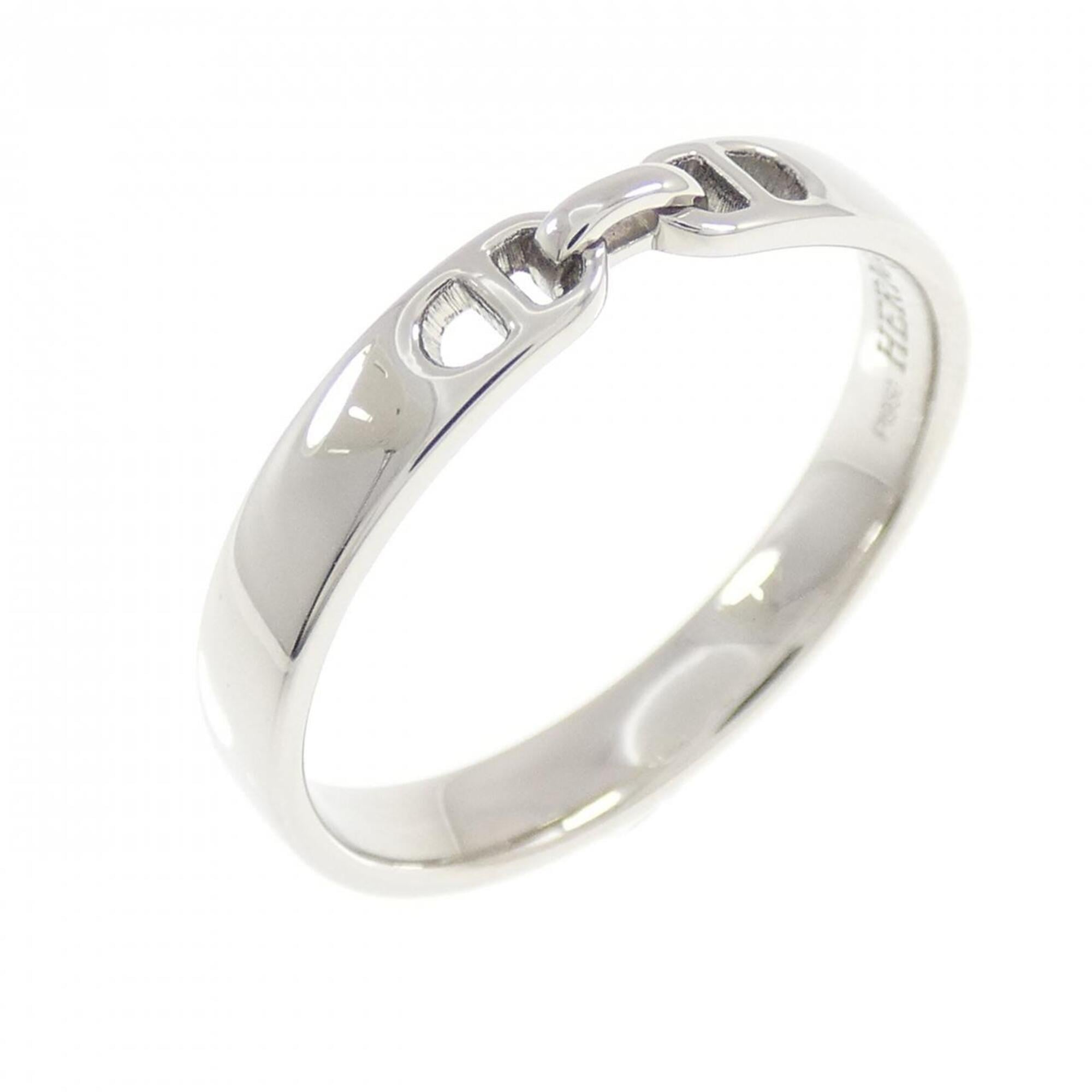 Hermes Platinum 950 Band Ring (Pre-Owned)