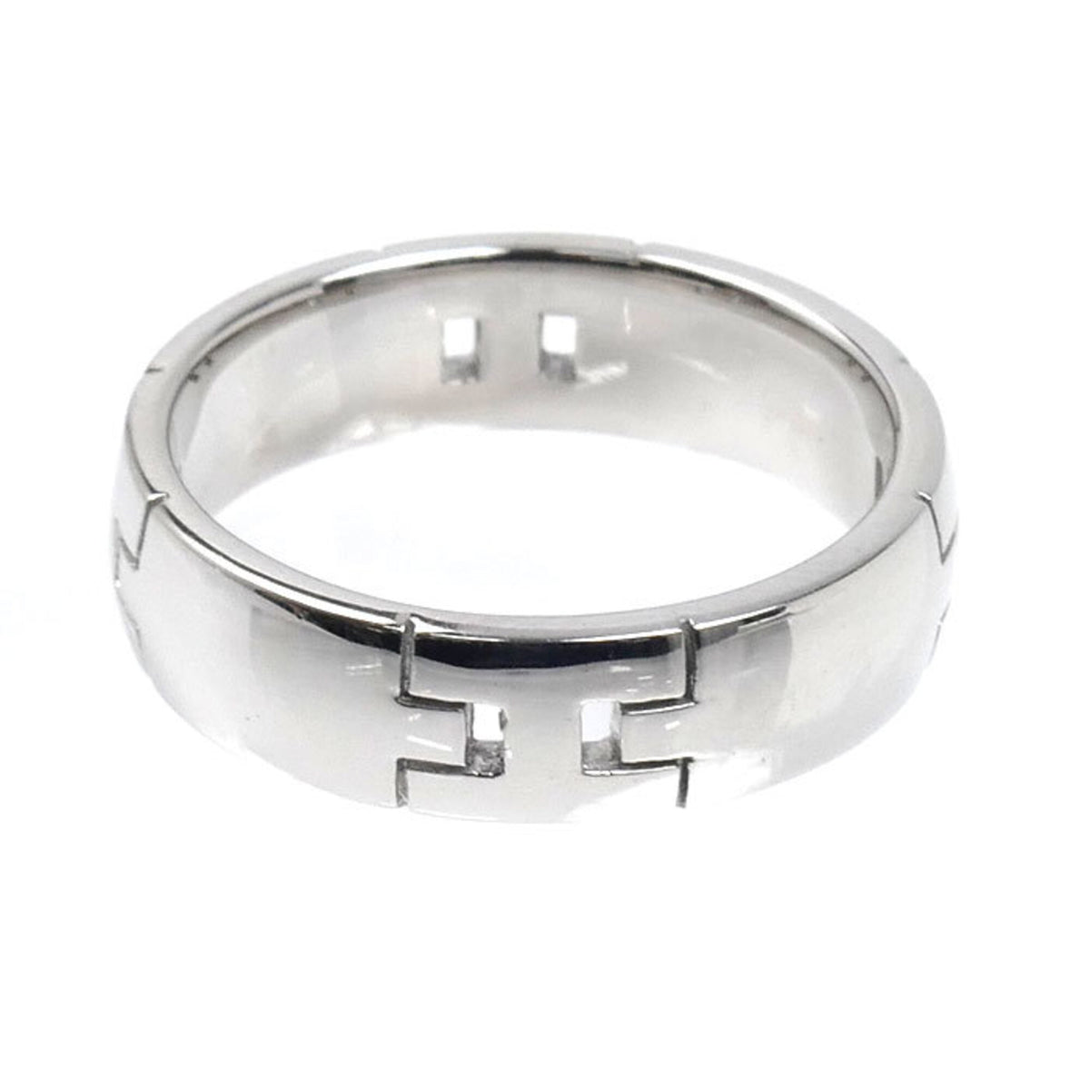 Hermes White Gold (18K) Band Ring (Pre-Owned)