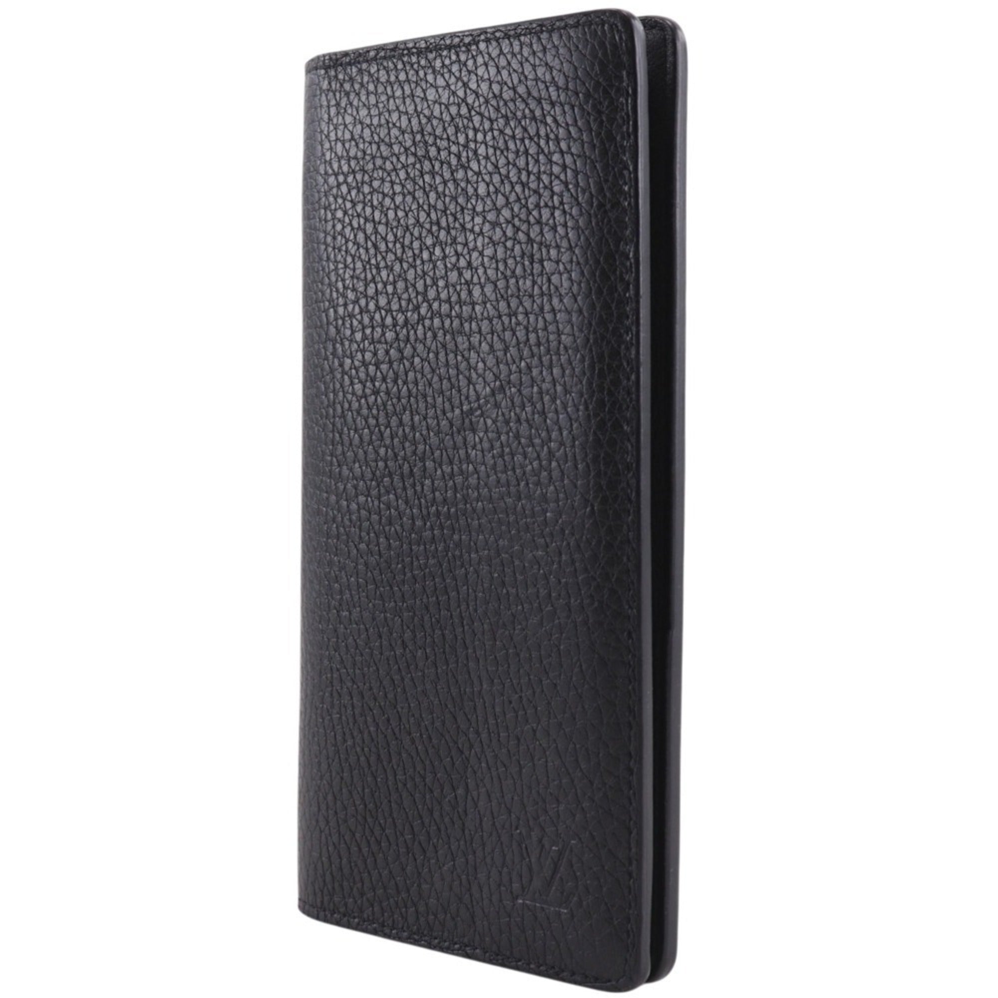 Louis Vuitton Black Leather Long Wallet (Bi-Fold) (Pre-Owned)