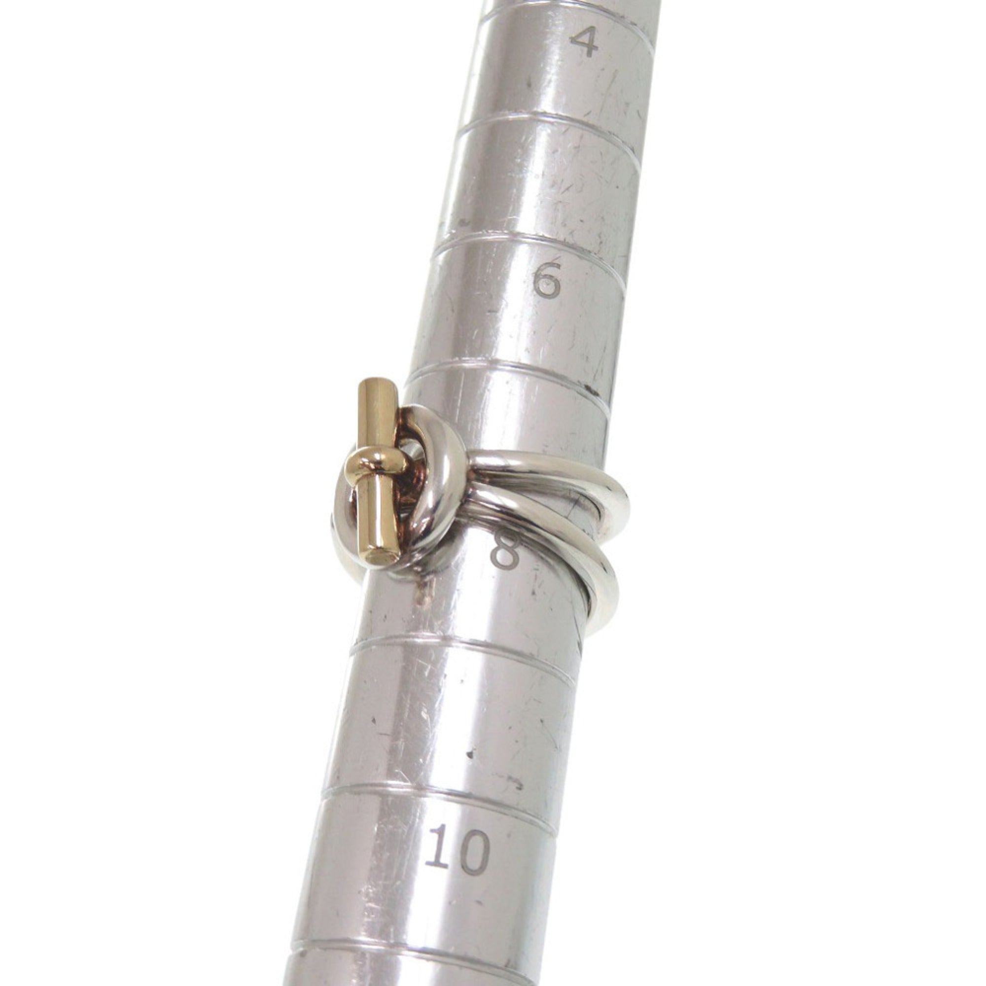 Hermes Gold Silver Gold (18K) Silver 925 Band Ring (Pre-Owned)