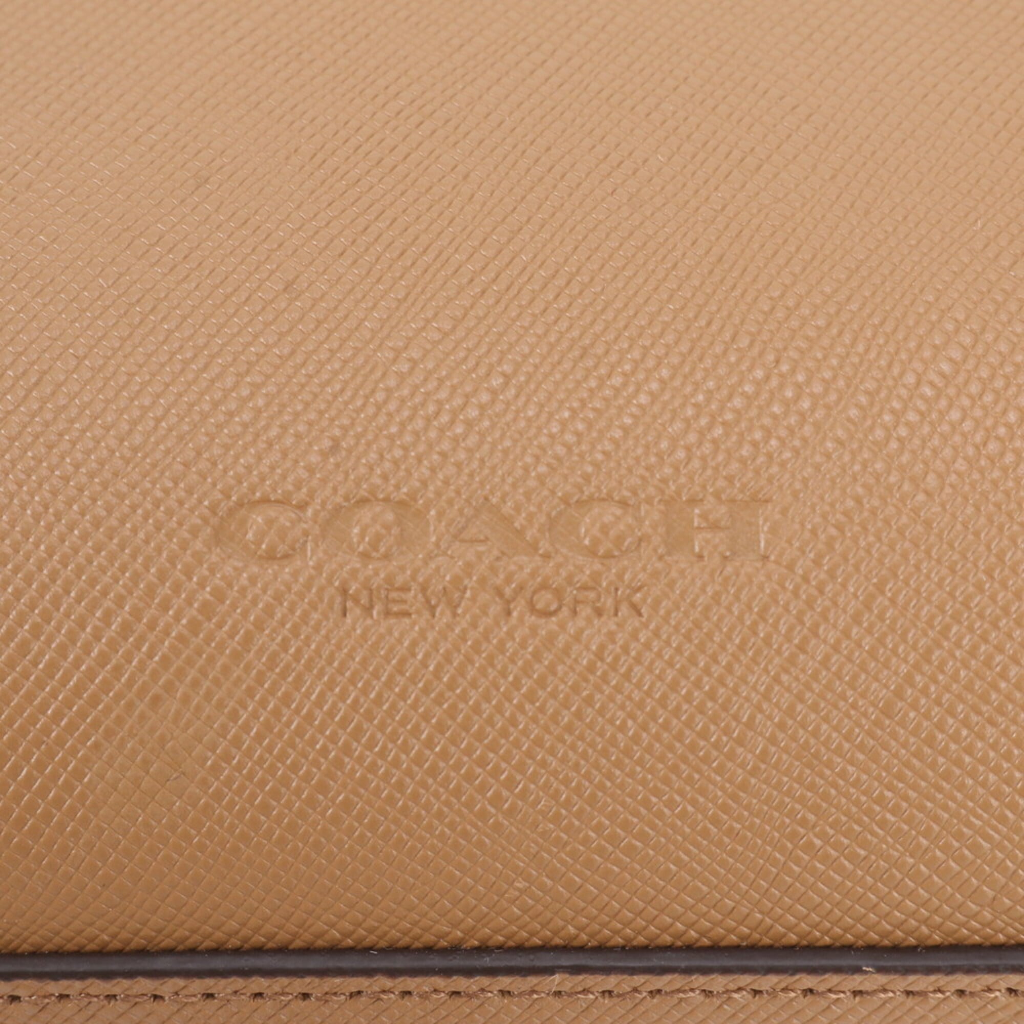 Coach Brown Camel Leather Shoulder Bag (Pre-Owned)