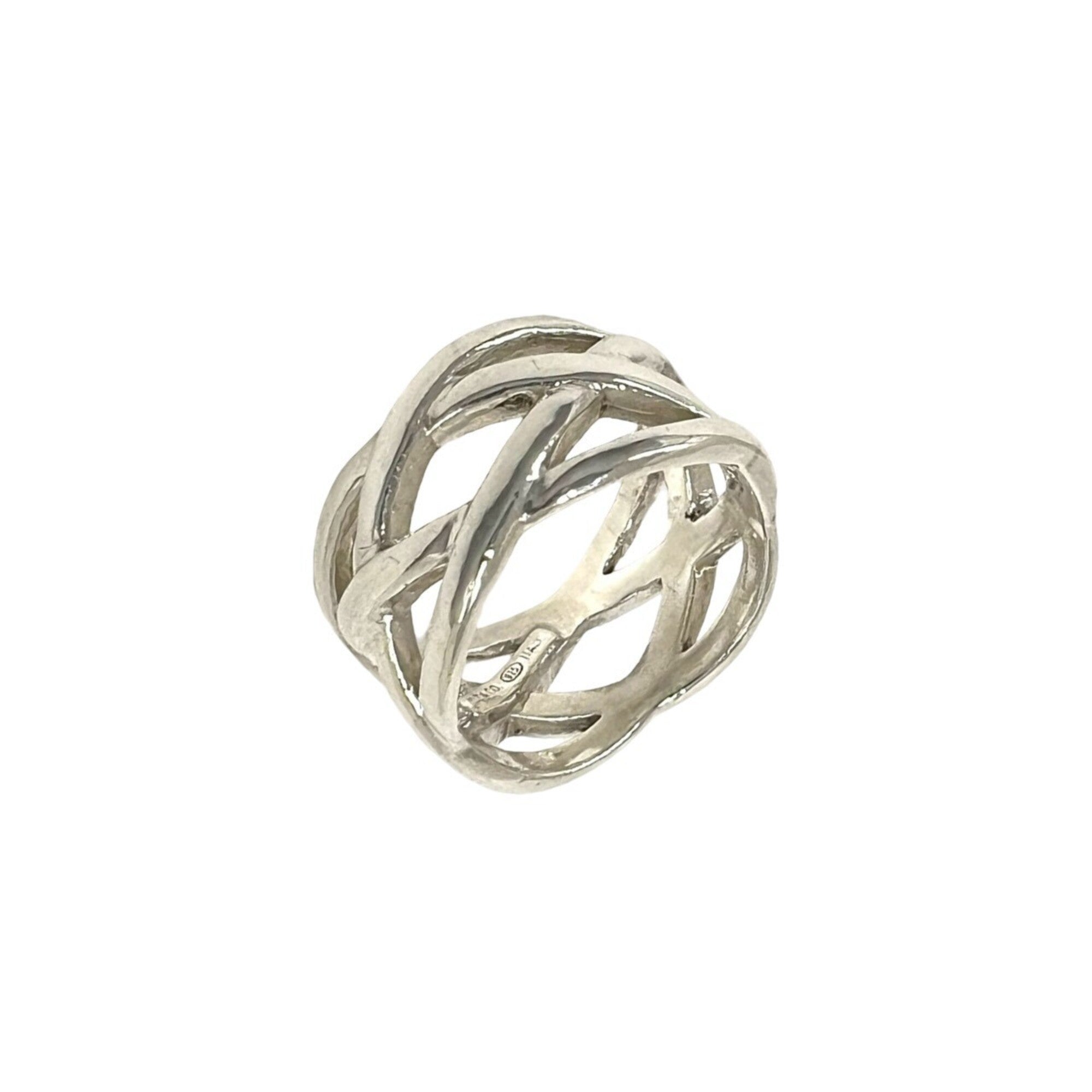 Tiffany Silver Silver 925 Band Ring (Pre-Owned)
