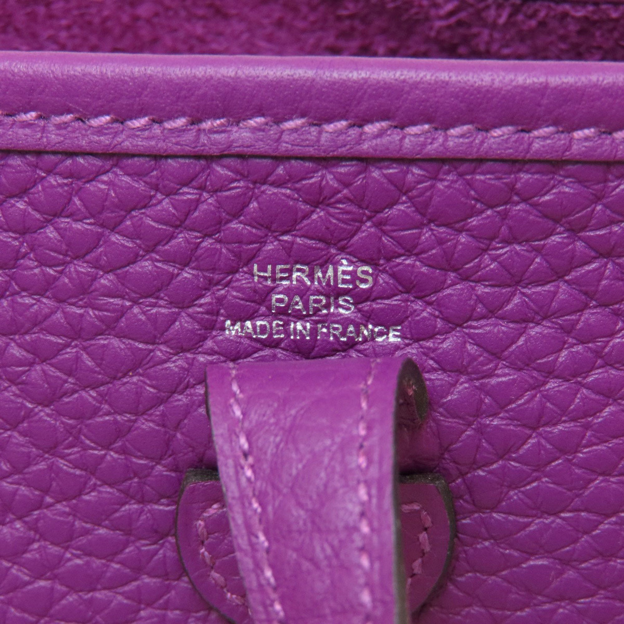 Hermes Anemone Purple Taurillon Clemence Leather Shoulder Bag (Pre-Owned)