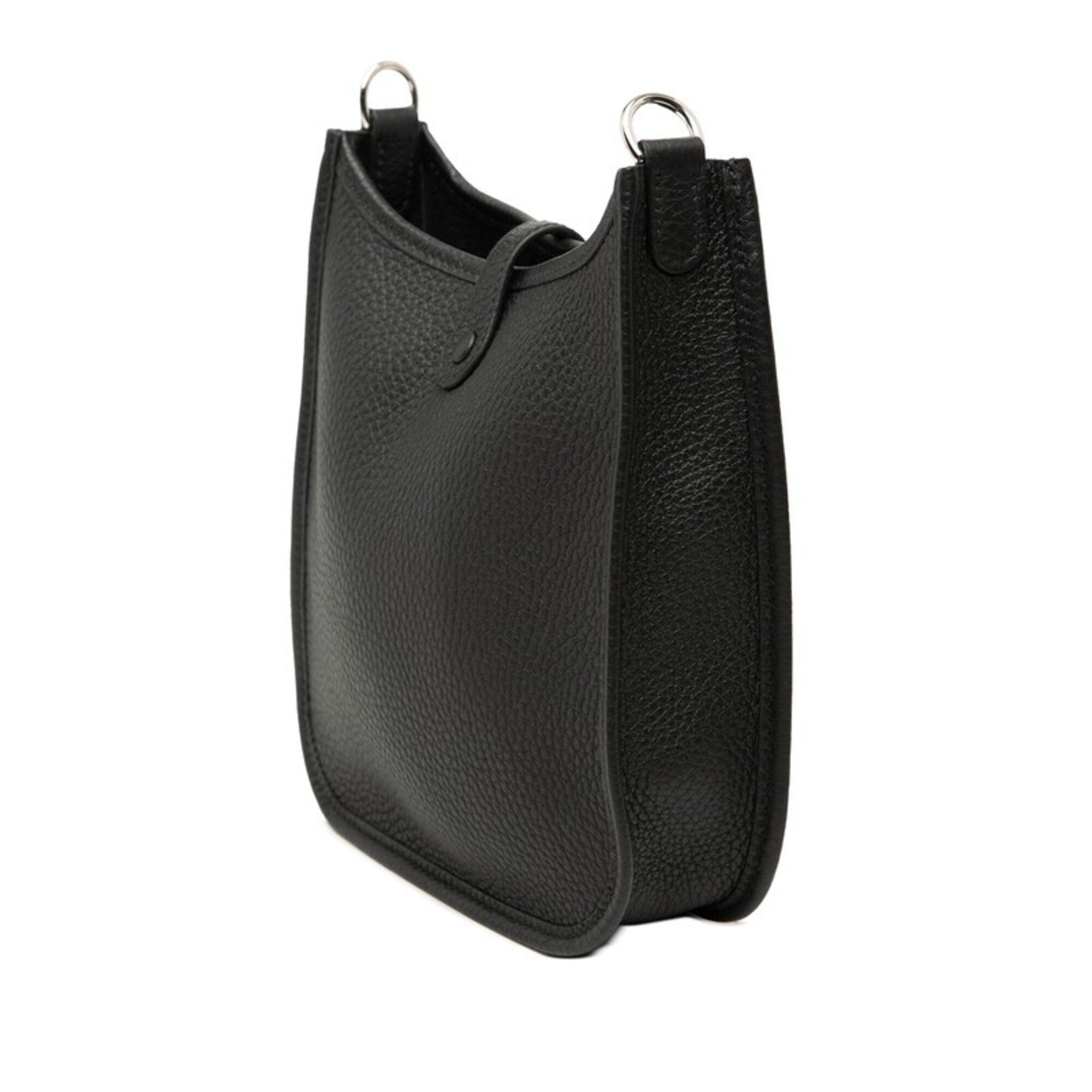Hermes Black Taurillon Clemence Leather Shoulder Bag (Pre-Owned)