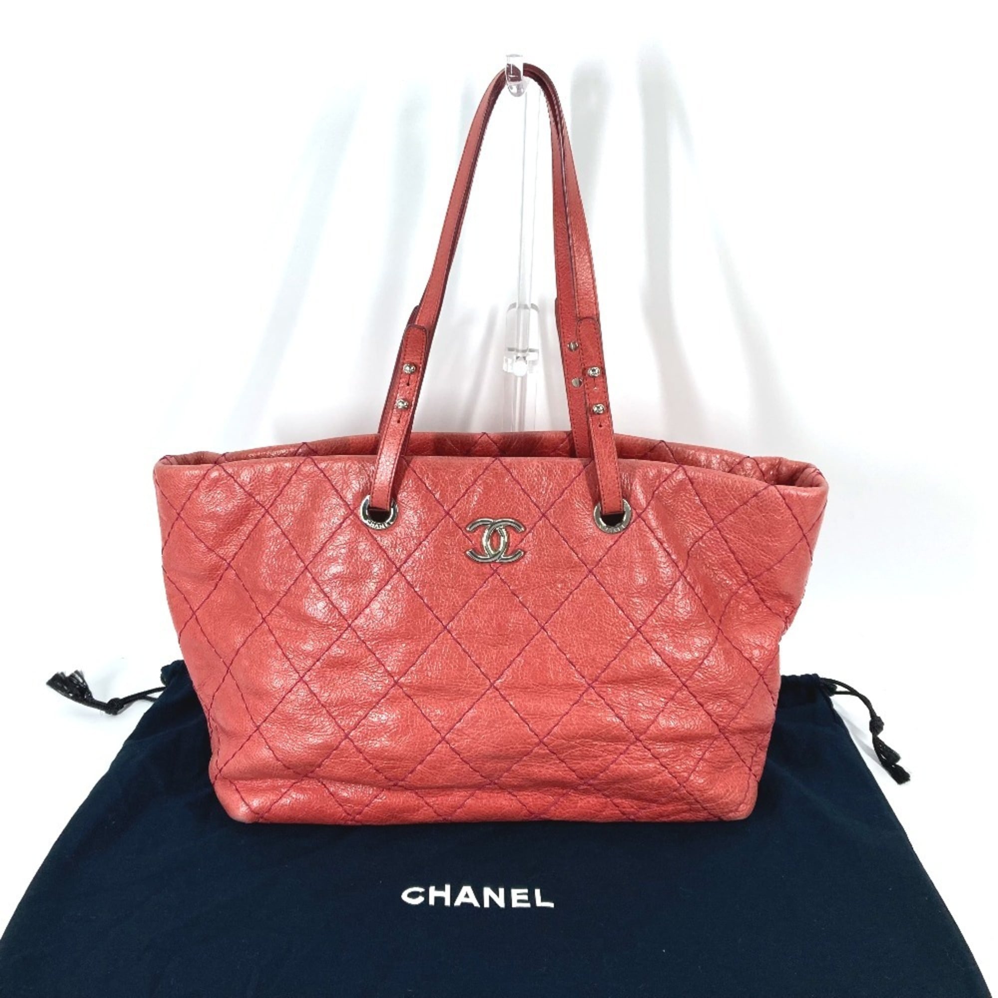 Chanel On The Road Pink Caviar Leather Shoulder Bag Tote Bag (Pre-Owned)