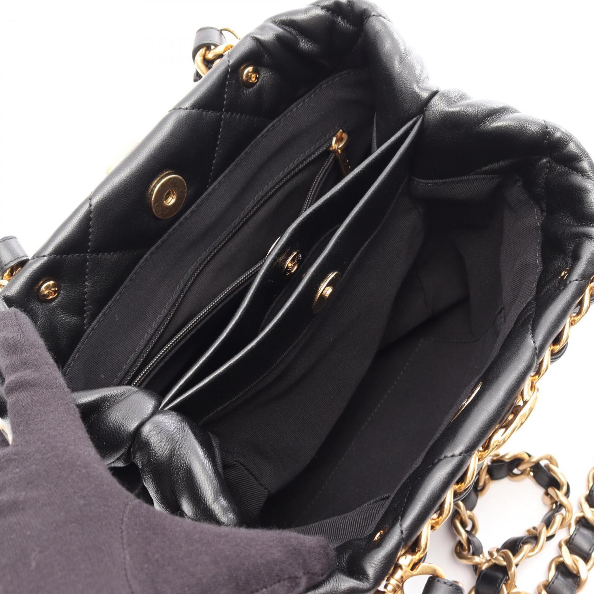 Chanel Black Leather Handbag Tote Bag (Pre-Owned)